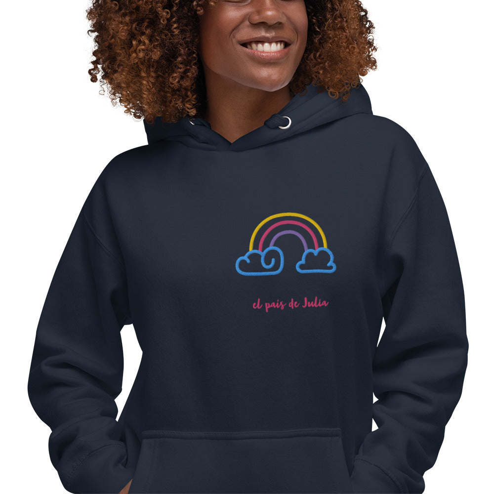 Sudadera con capucha unisex arcoiris