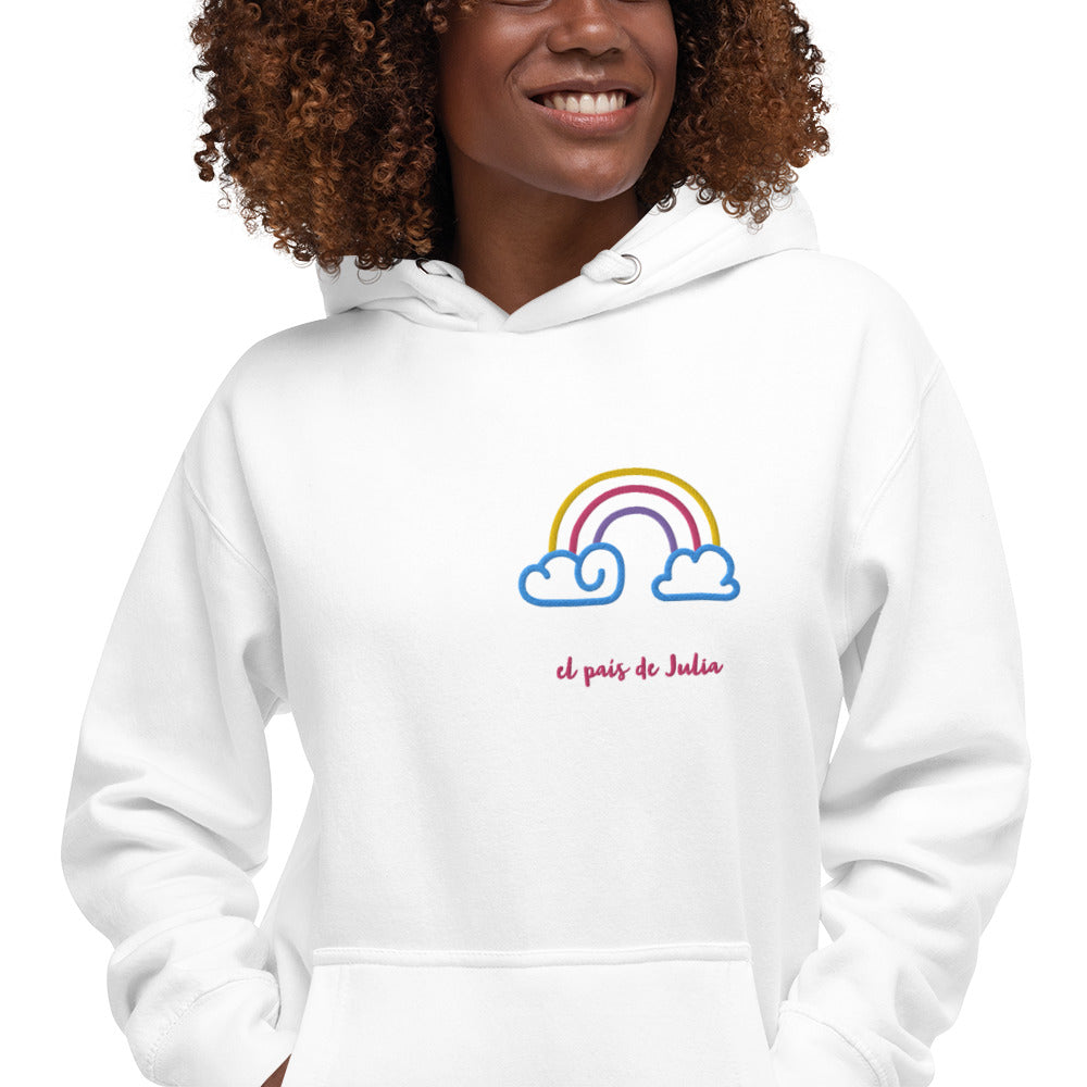 Sudadera con capucha unisex arcoiris