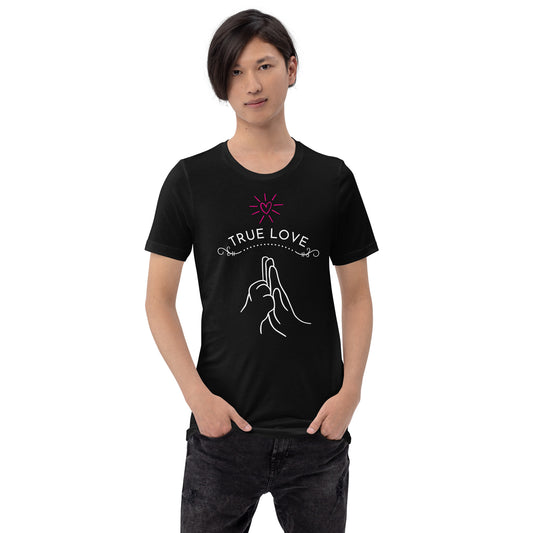 Camiseta de manga corta unisex true love dog