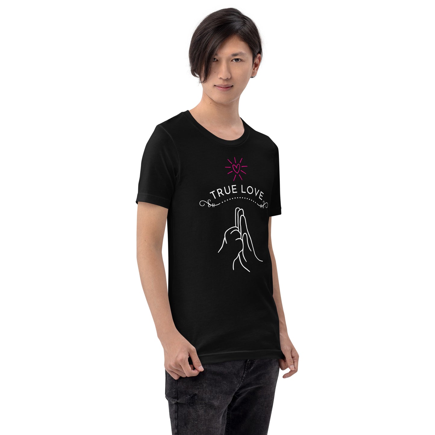 Camiseta de manga corta unisex true love dog