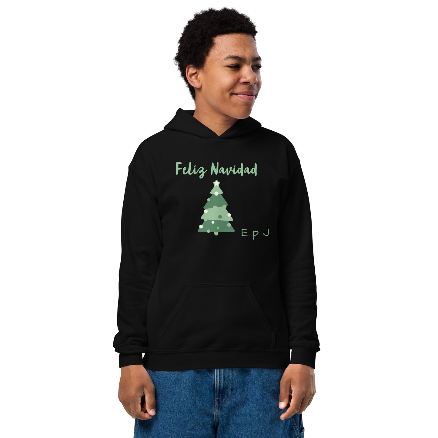 Sudadera gruesa con capucha unisex árbol navidad