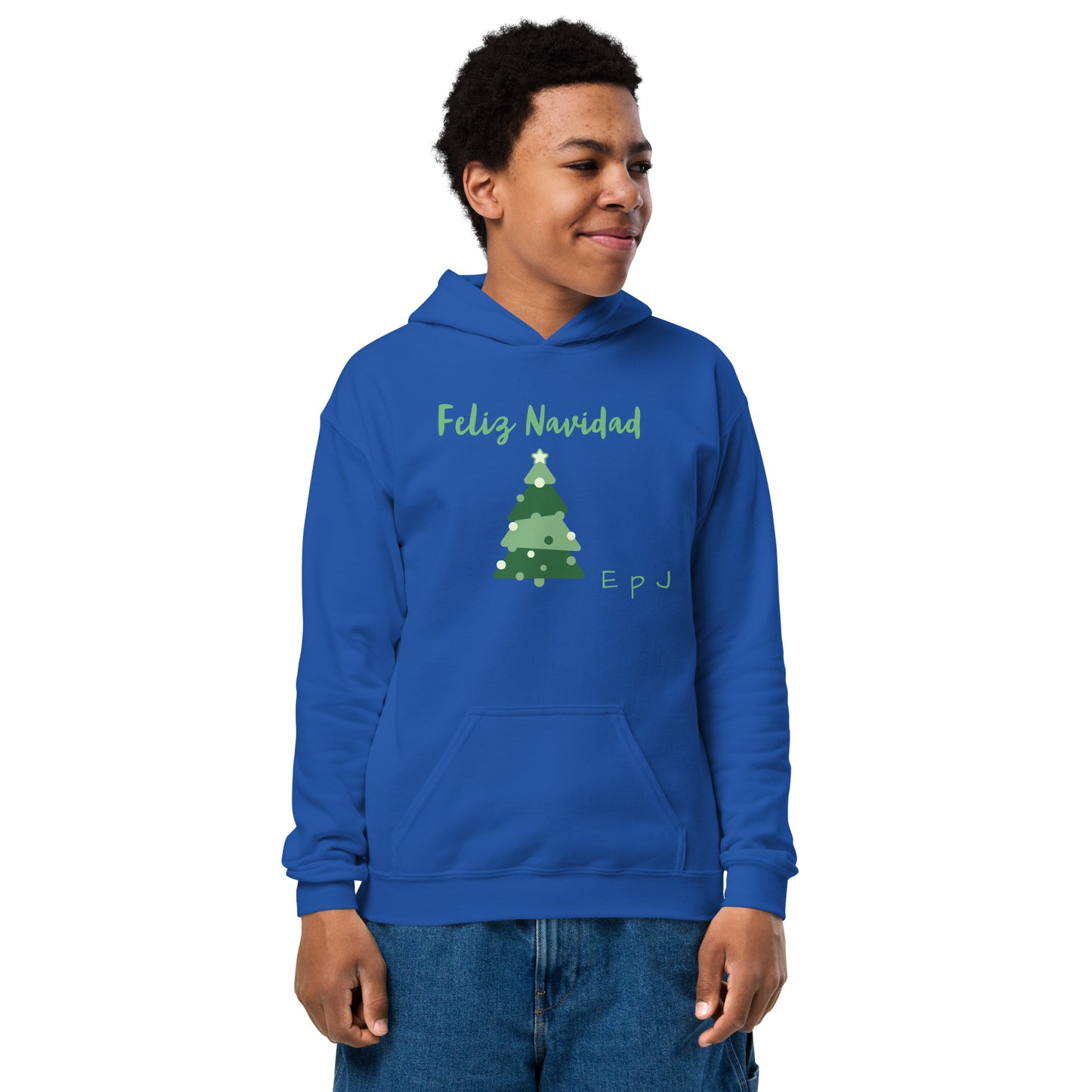 Sudadera gruesa con capucha unisex árbol navidad