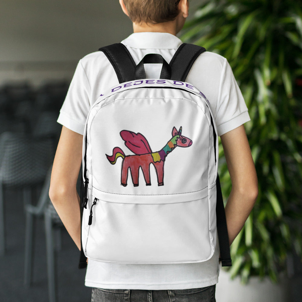 Mochila unicornio blanco