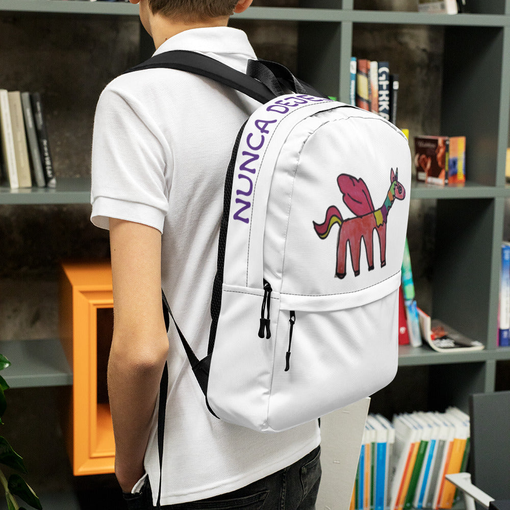 Mochila unicornio blanco