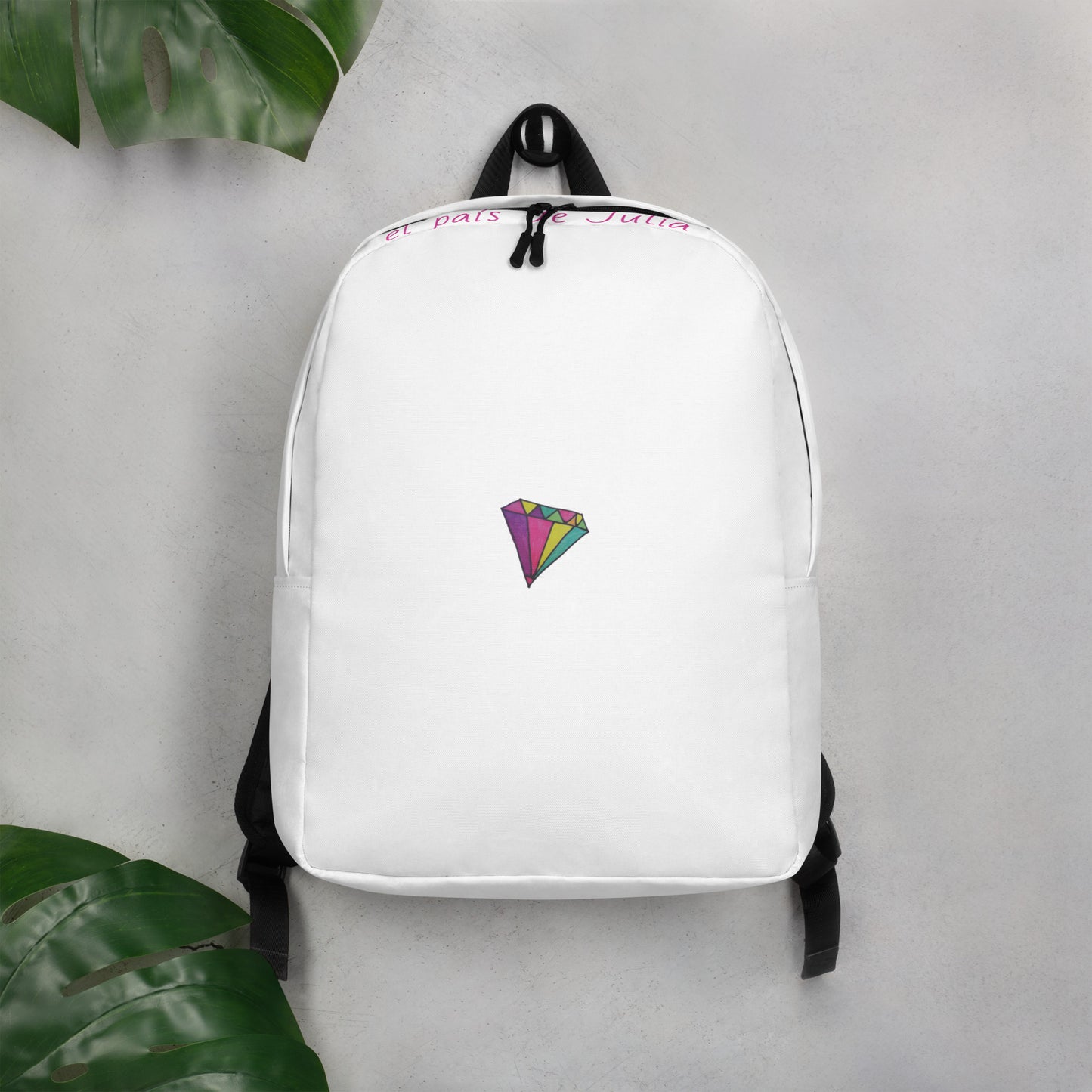 Mochila minimalista diamante blanco