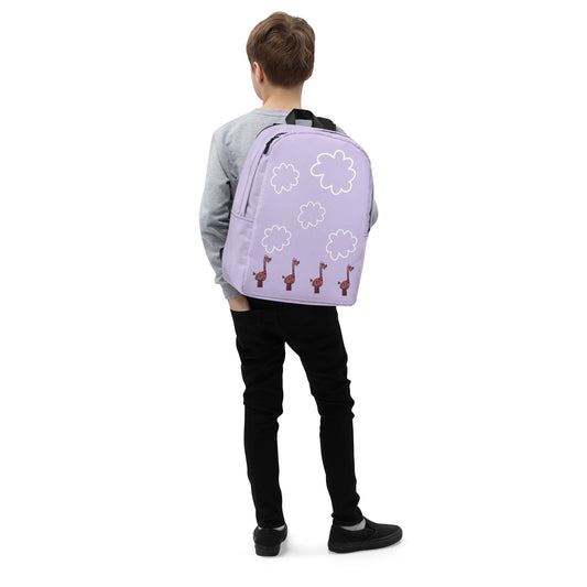 Mochila minimalista jirafas gotas de agua