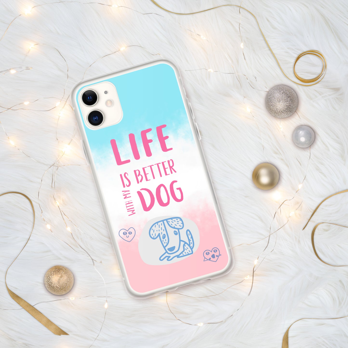 Funda transparente para iPhone® my dog