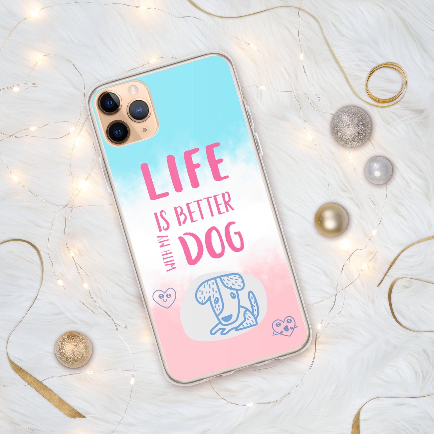 Funda transparente para iPhone® my dog