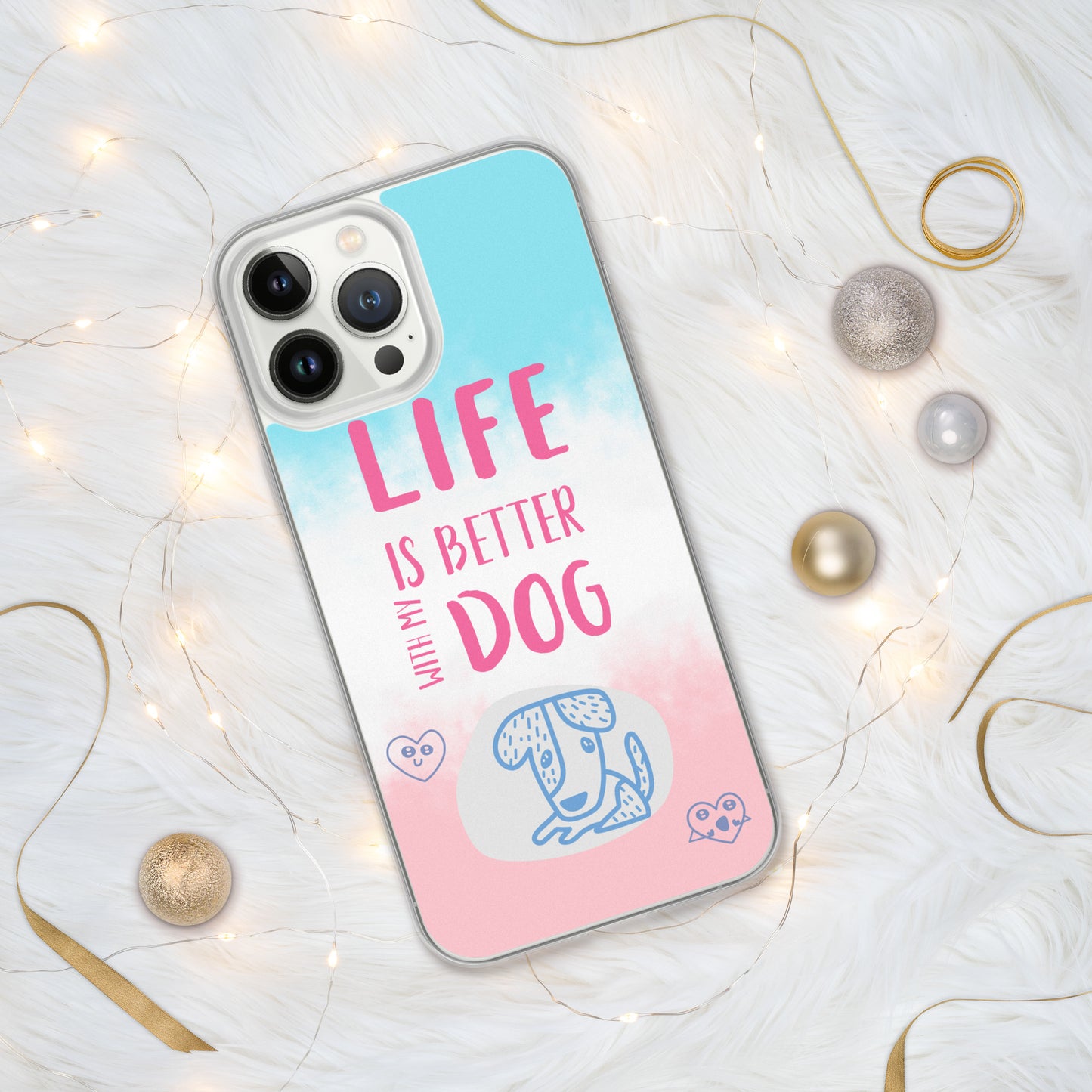 Funda transparente para iPhone® my dog