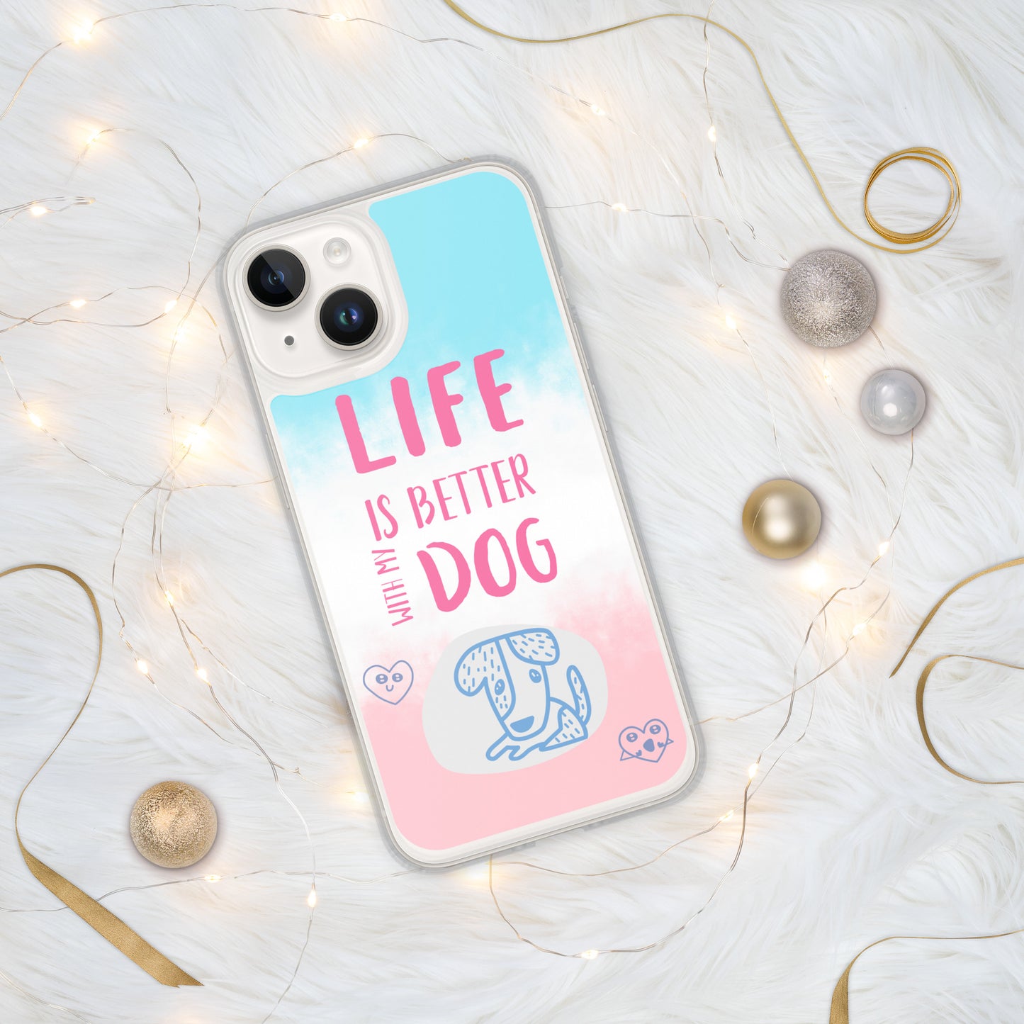 Funda transparente para iPhone® my dog