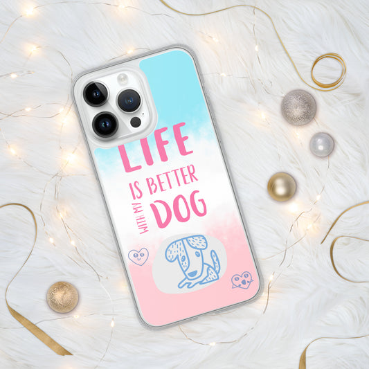 Funda transparente para iPhone® my dog