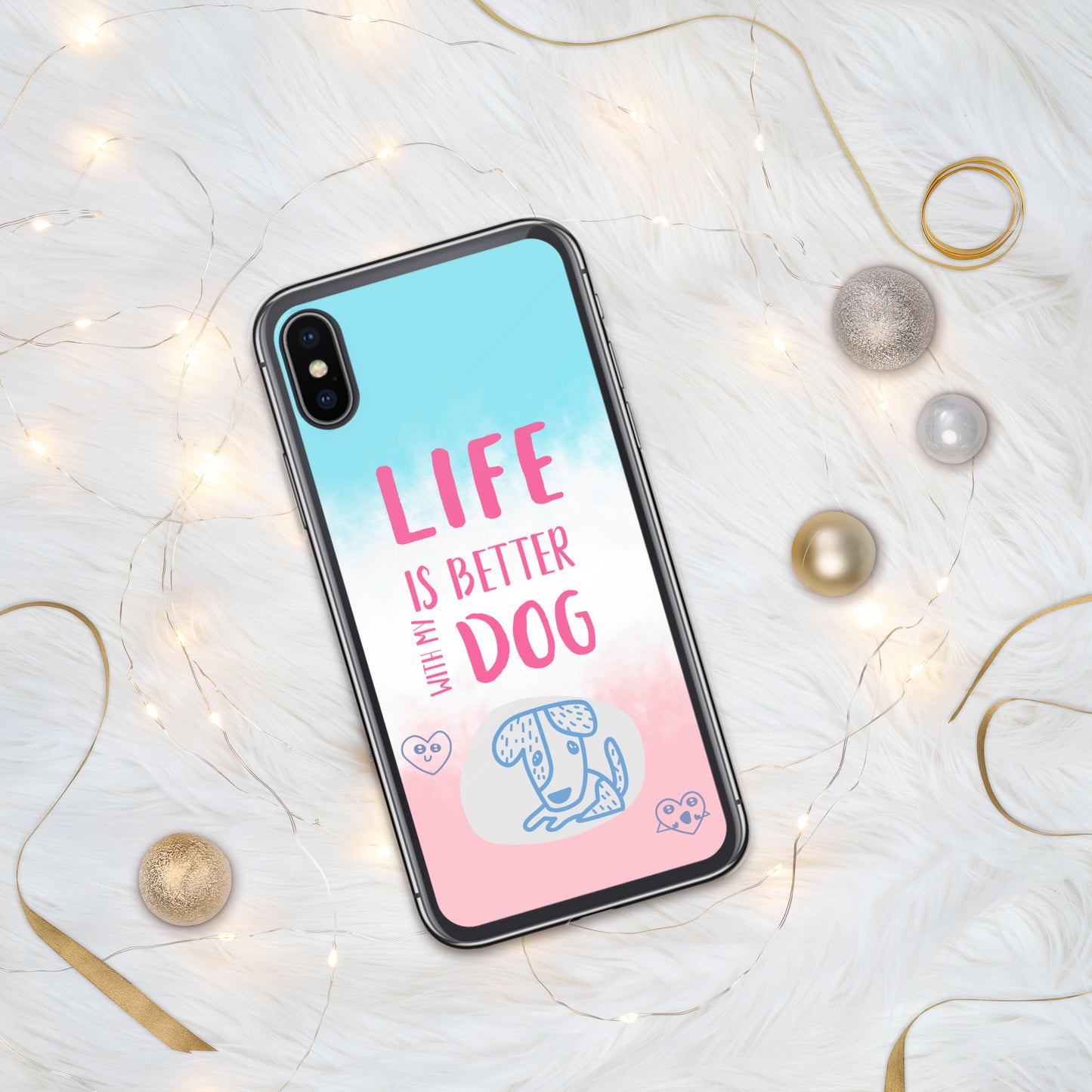 Funda transparente para iPhone® my dog