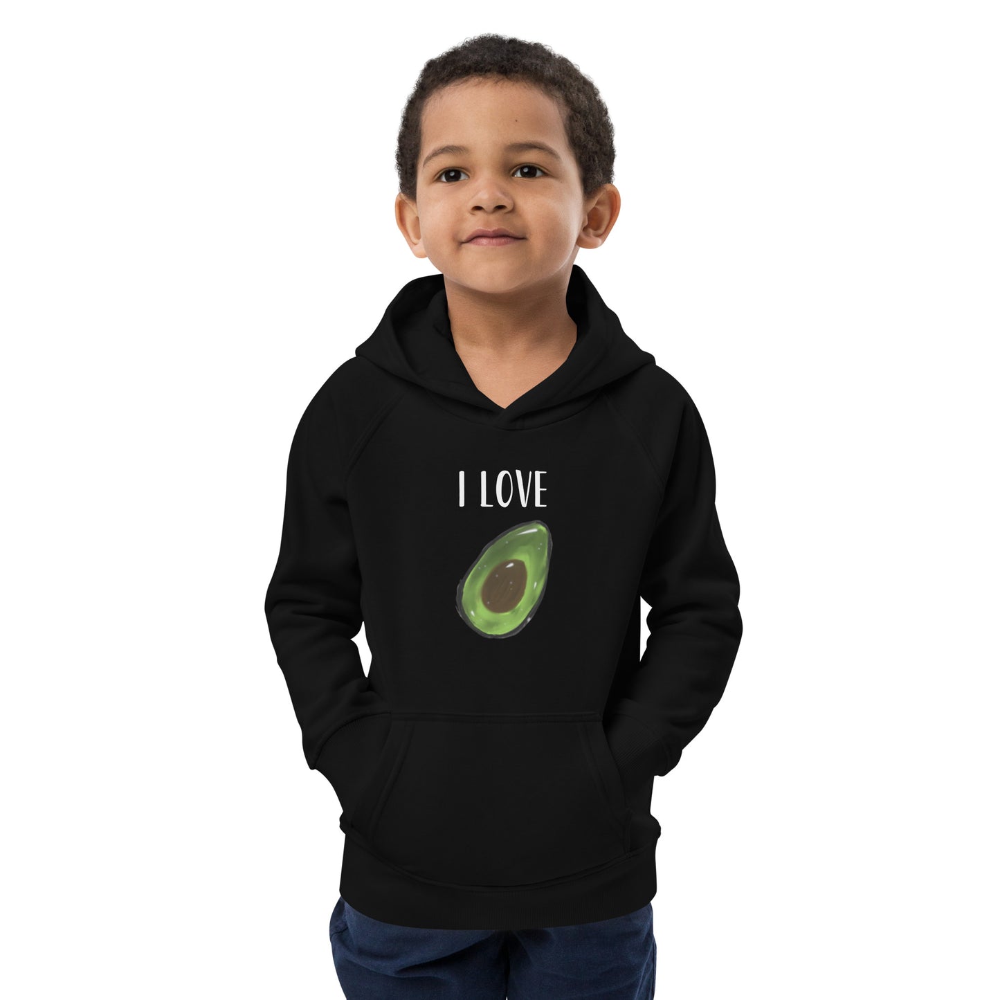 Sudadera con capucha I Love aguacate/avocado