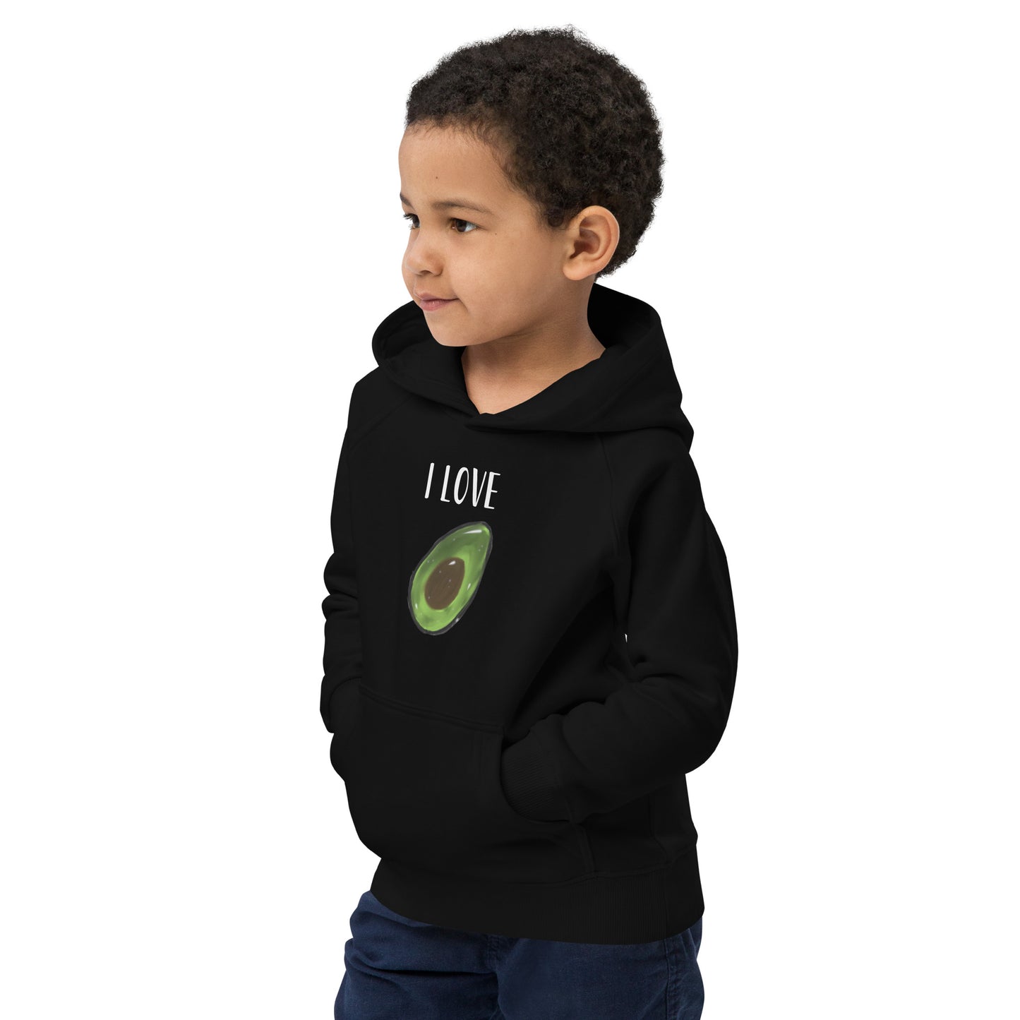 Sudadera con capucha I Love aguacate/avocado