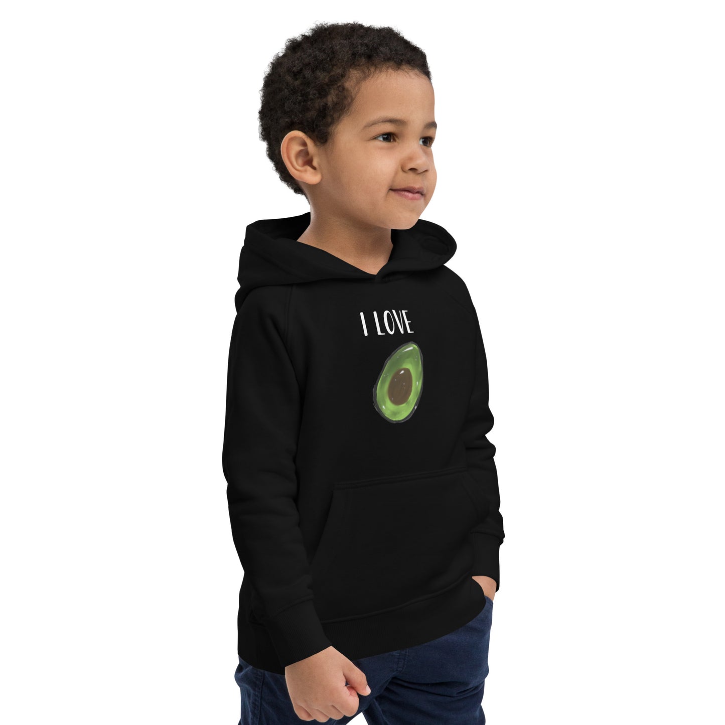 Sudadera con capucha I Love aguacate/avocado