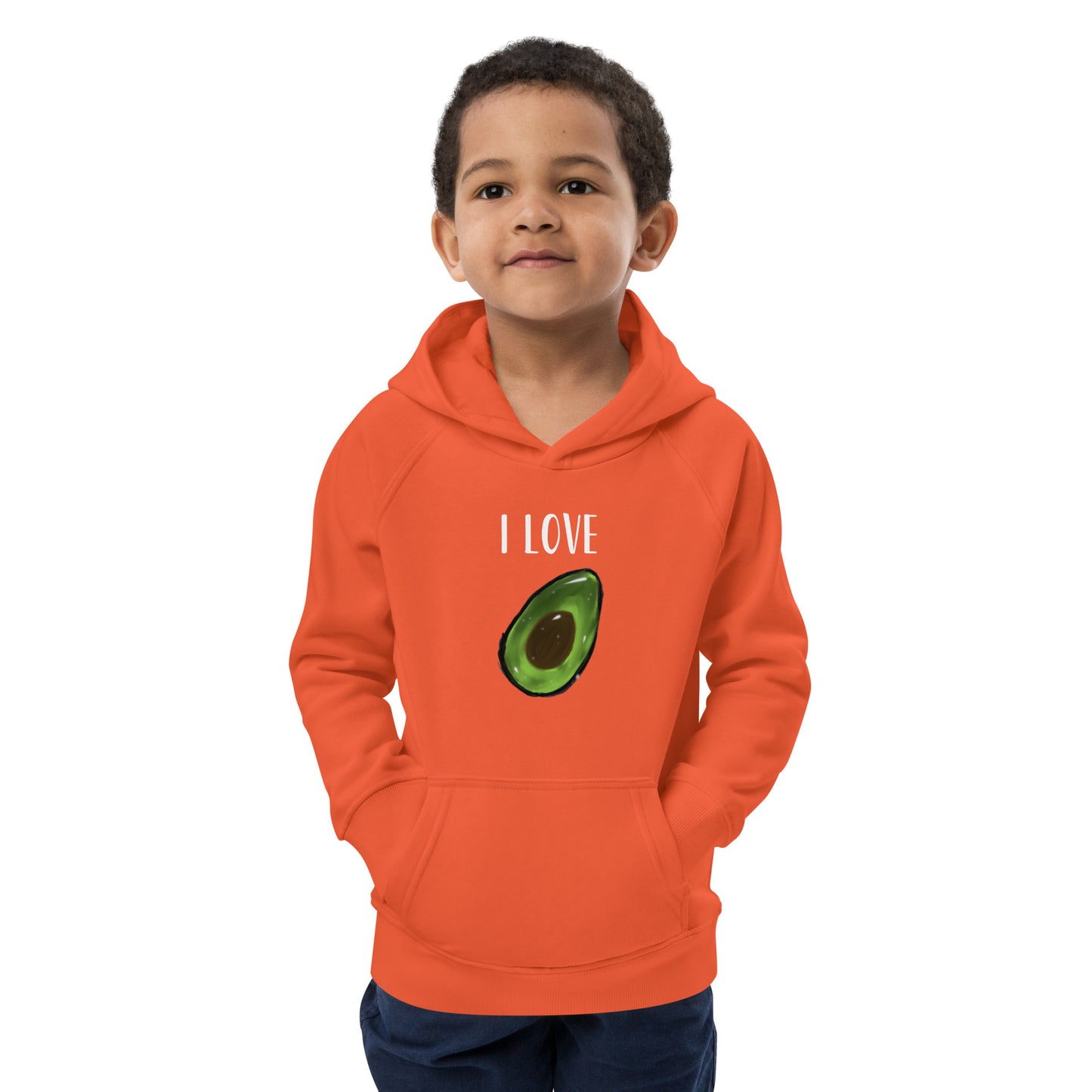 Sudadera con capucha I Love aguacate/avocado