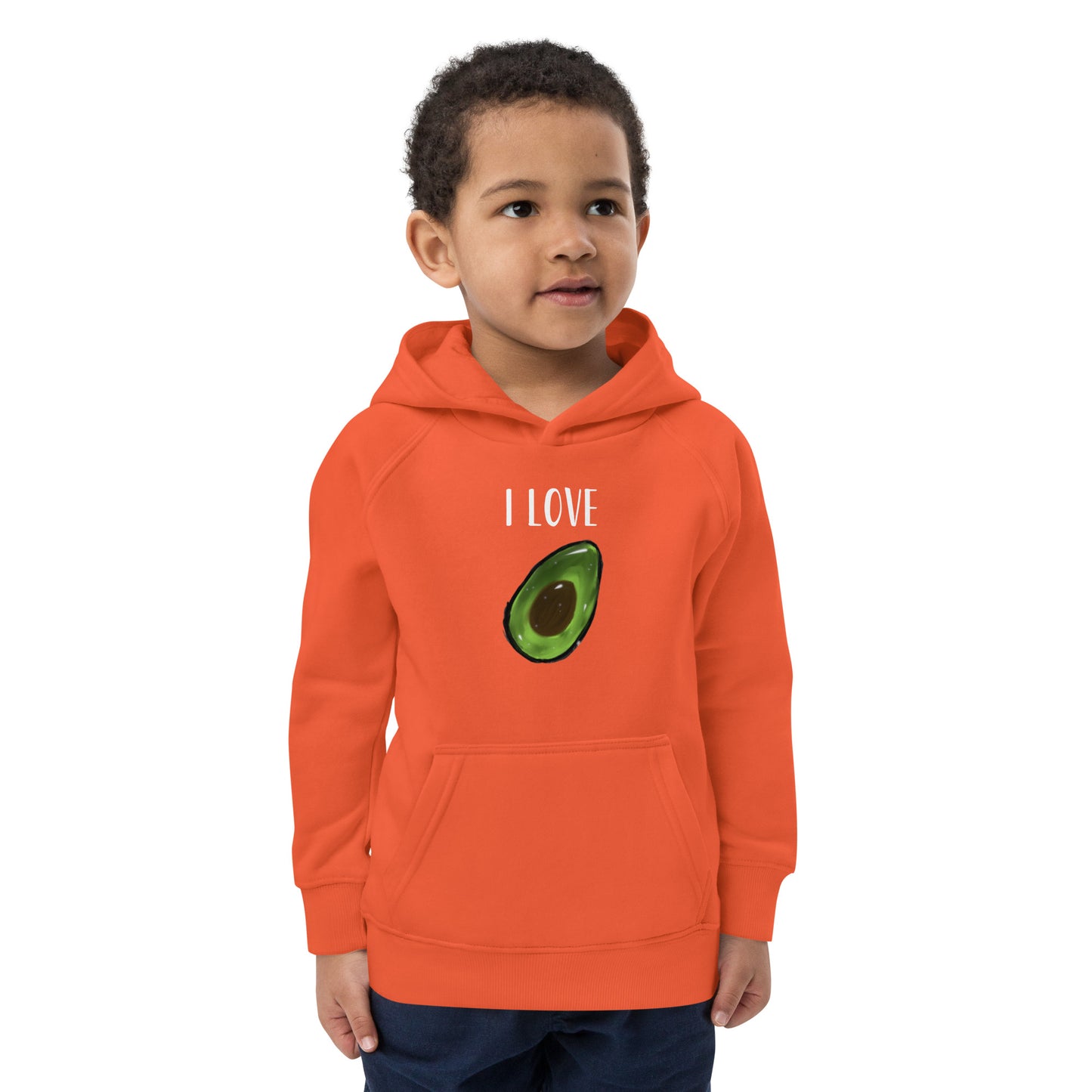 Sudadera con capucha I Love aguacate/avocado