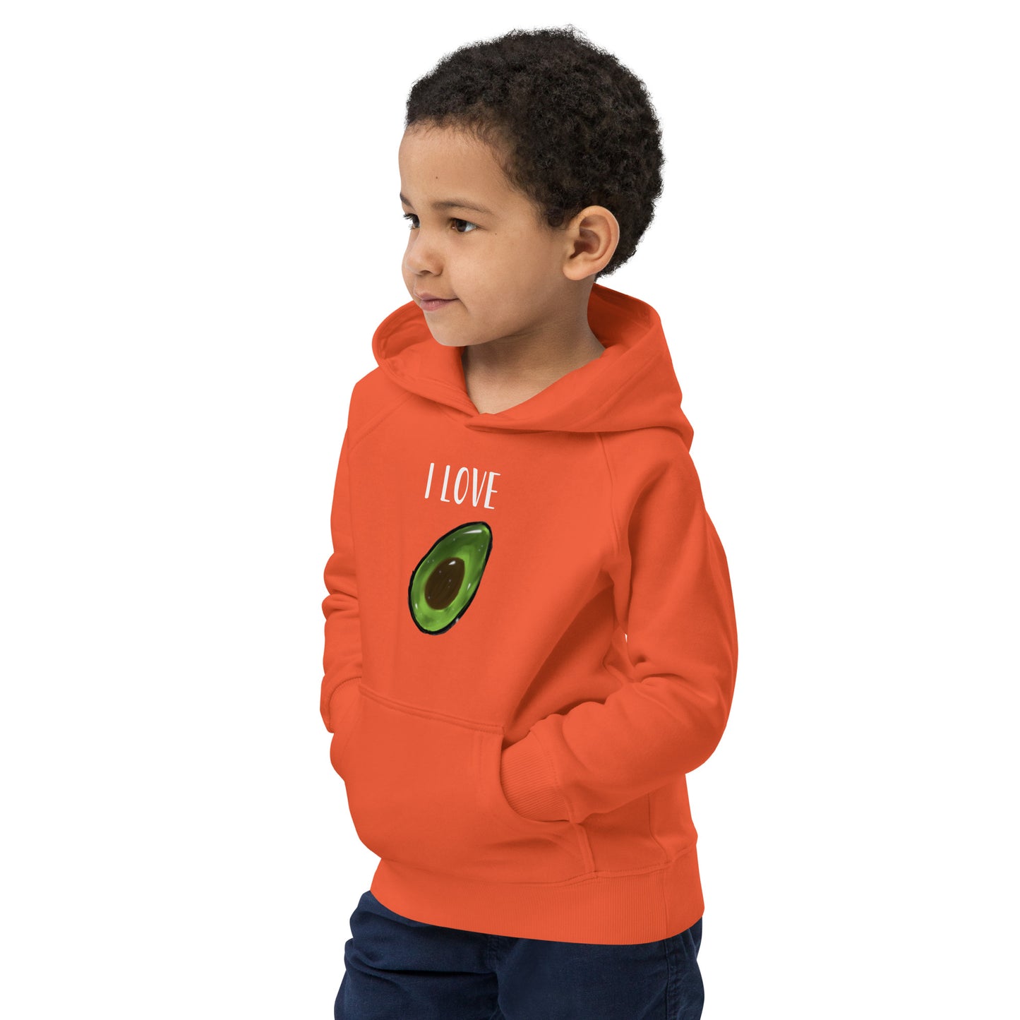 Sudadera con capucha I Love aguacate/avocado