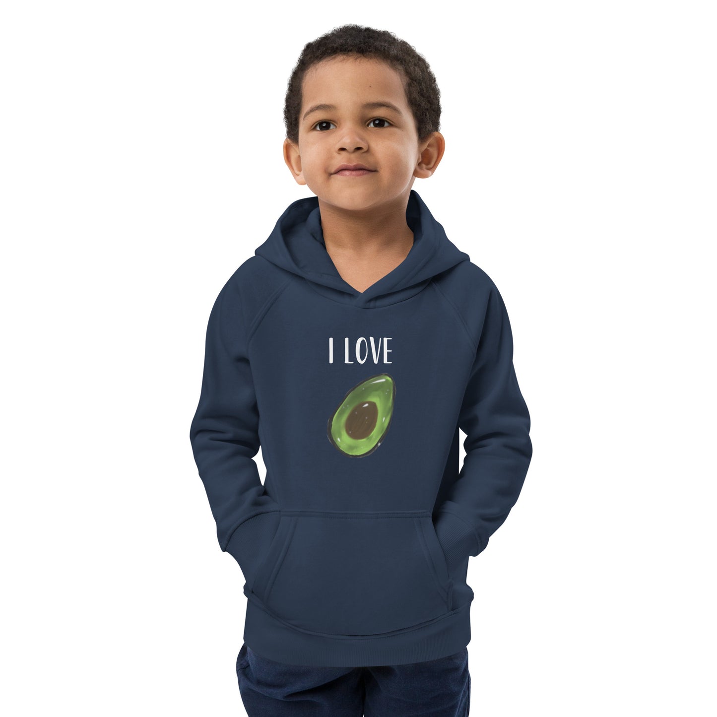 Sudadera con capucha I Love aguacate/avocado