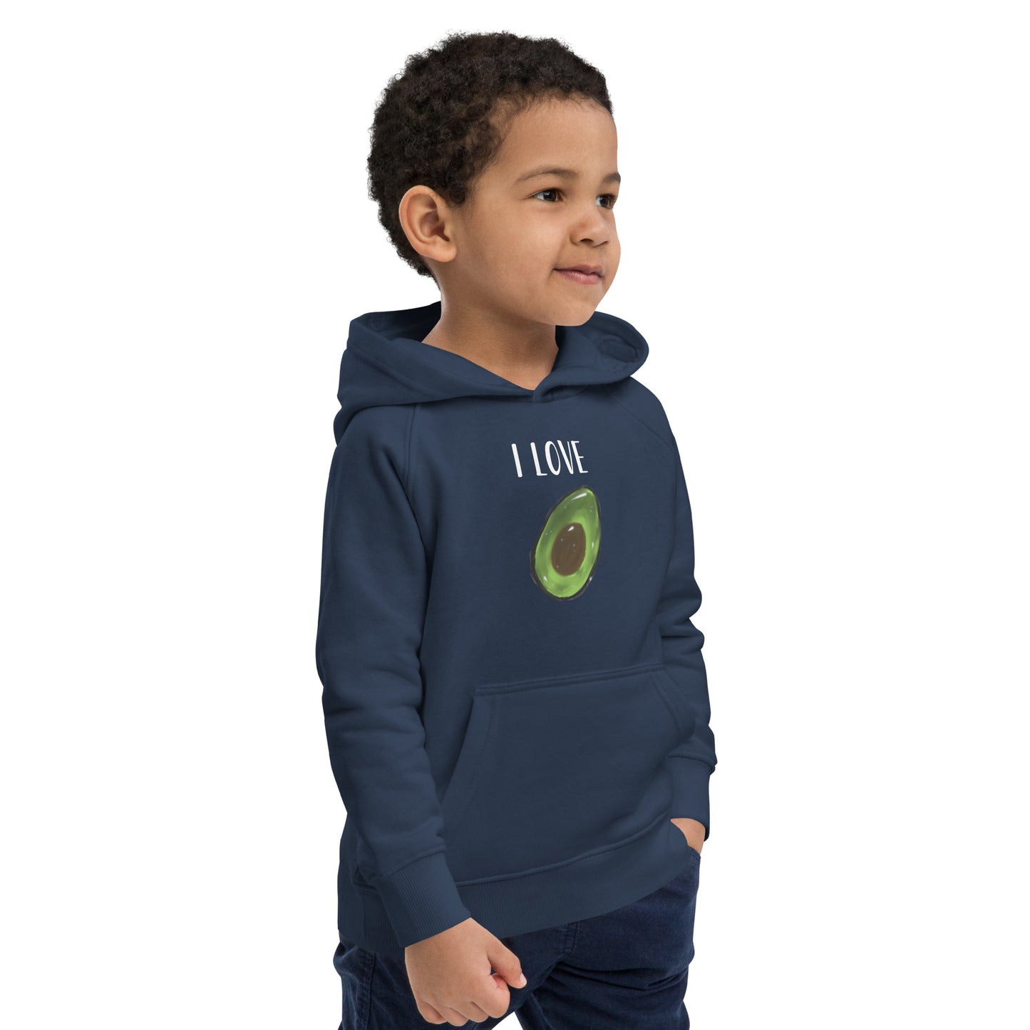 Sudadera con capucha I Love aguacate/avocado