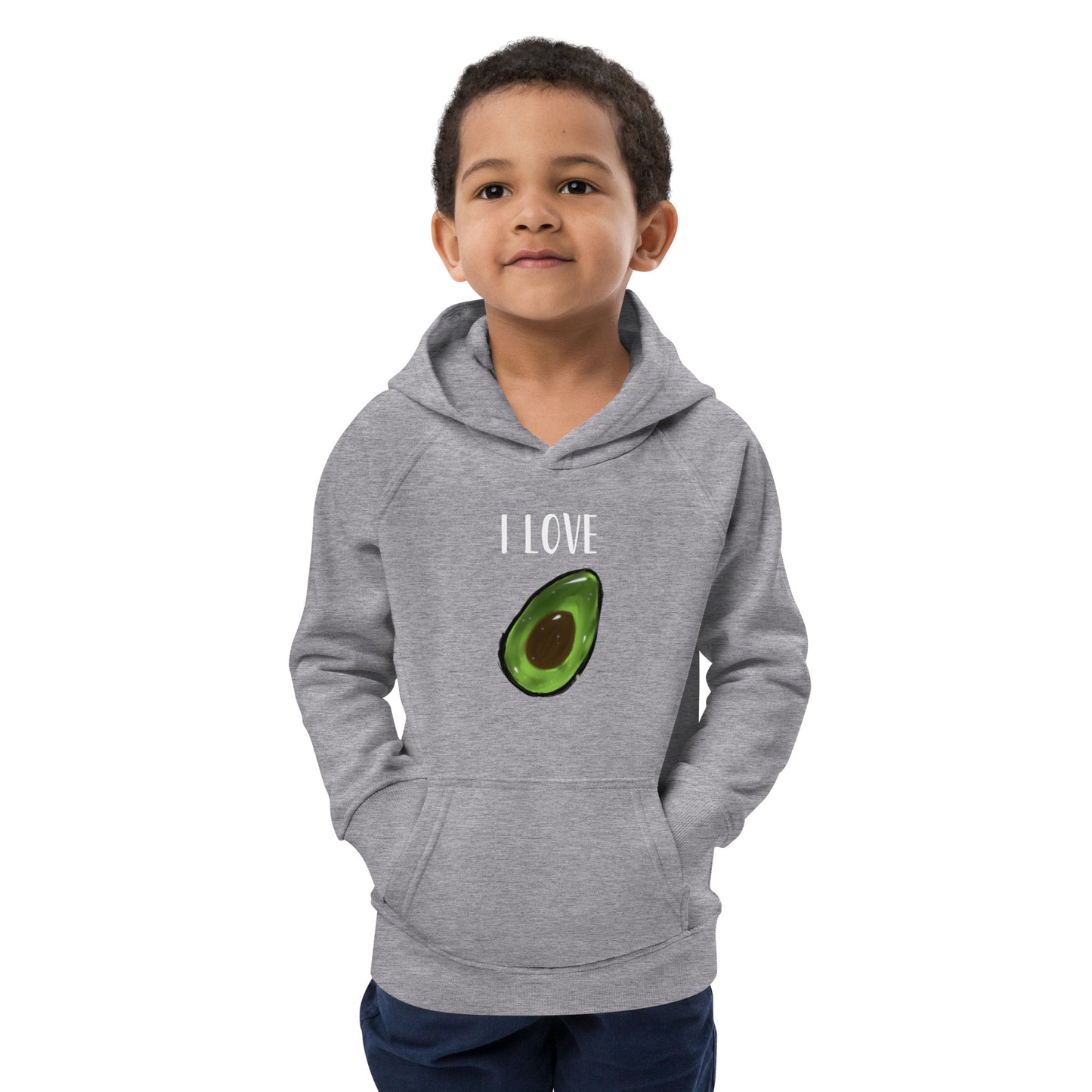 Sudadera con capucha I Love aguacate/avocado