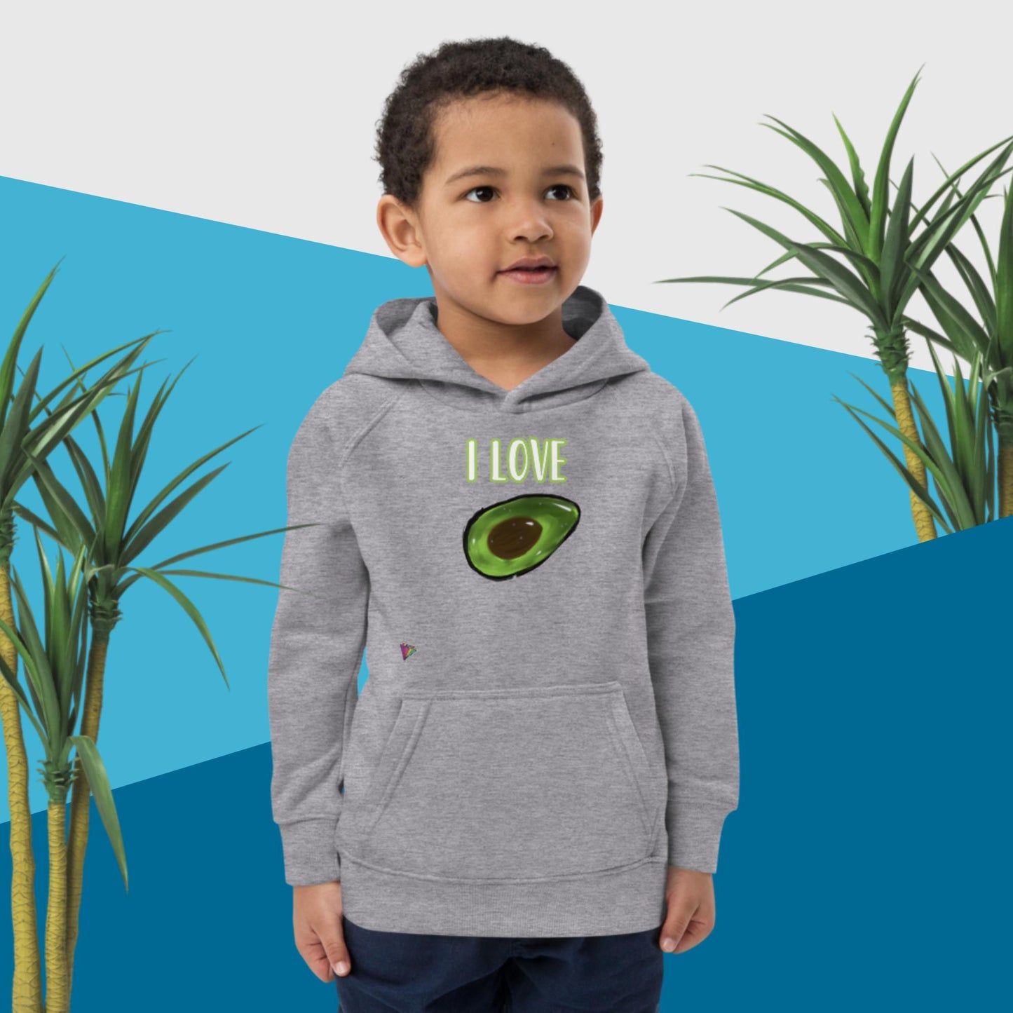 Sudadera con capucha I Love aguacate/avocado