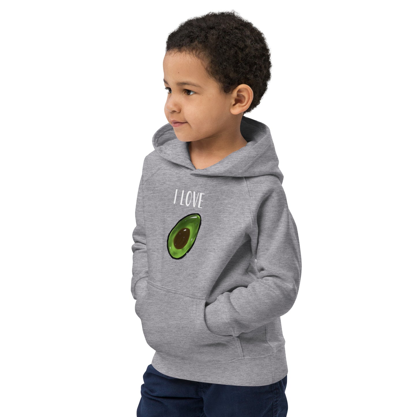 Sudadera con capucha I Love aguacate/avocado