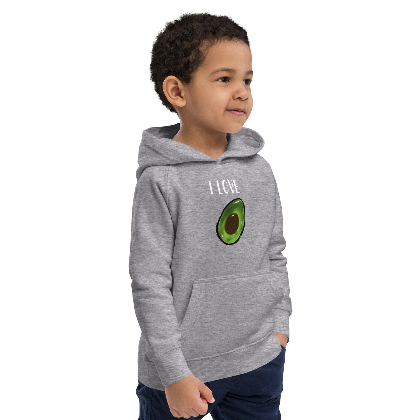 Sudadera con capucha I Love aguacate/avocado