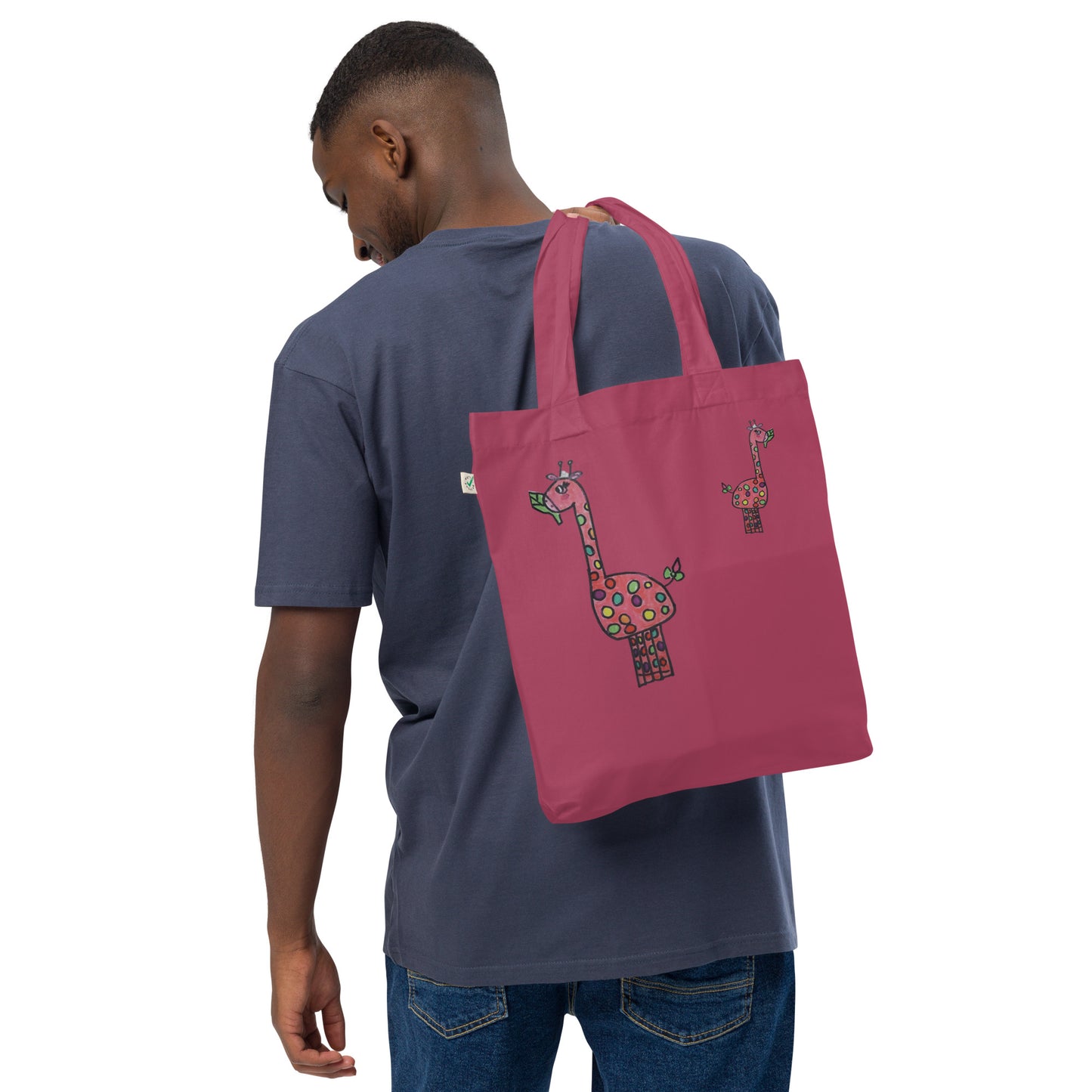 Tote bag orgánica de moda jirafas