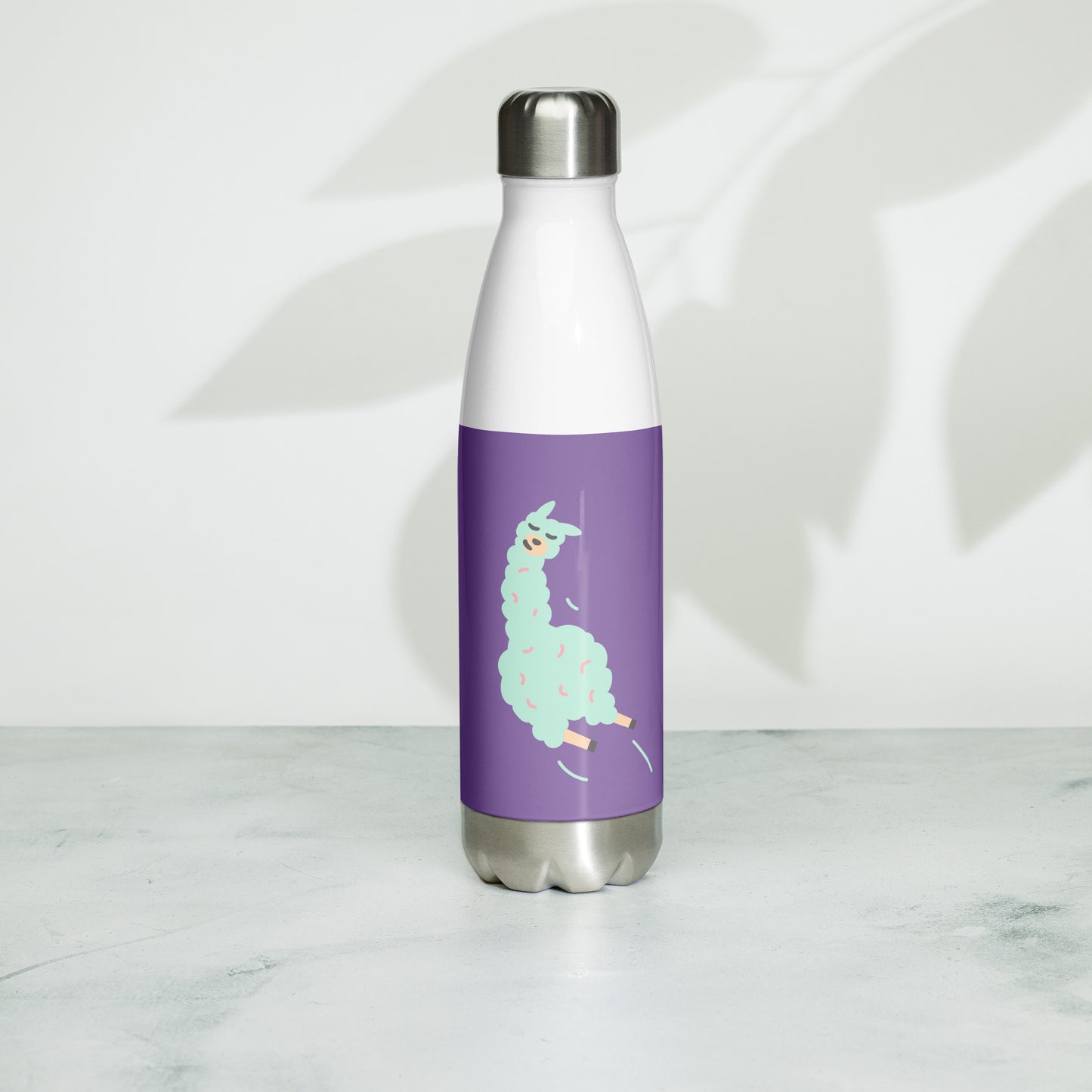 Botella llama lila