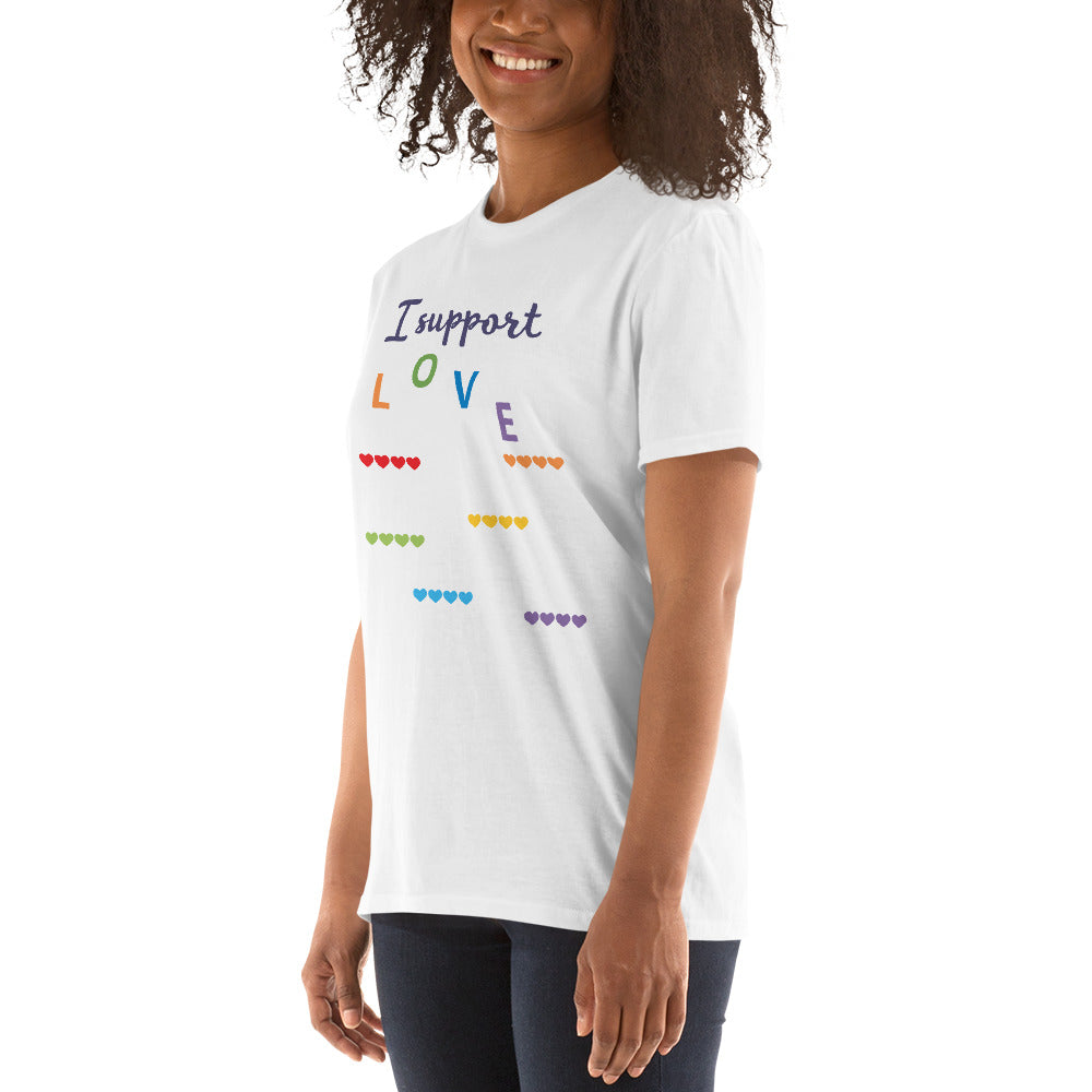 Camiseta de manga corta unisex I support Love