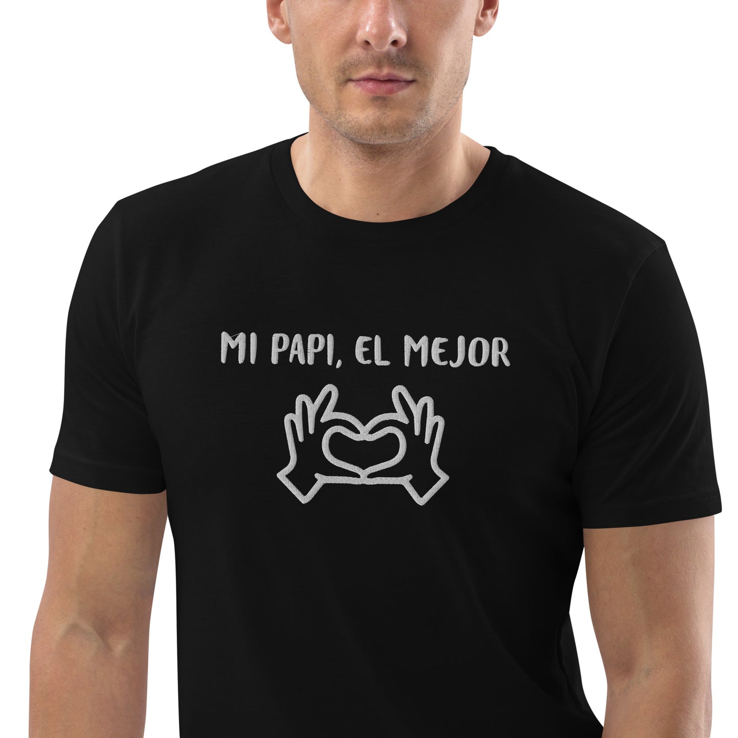 Camiseta de algodón orgánico unisex MI PAPI EL MEJOR