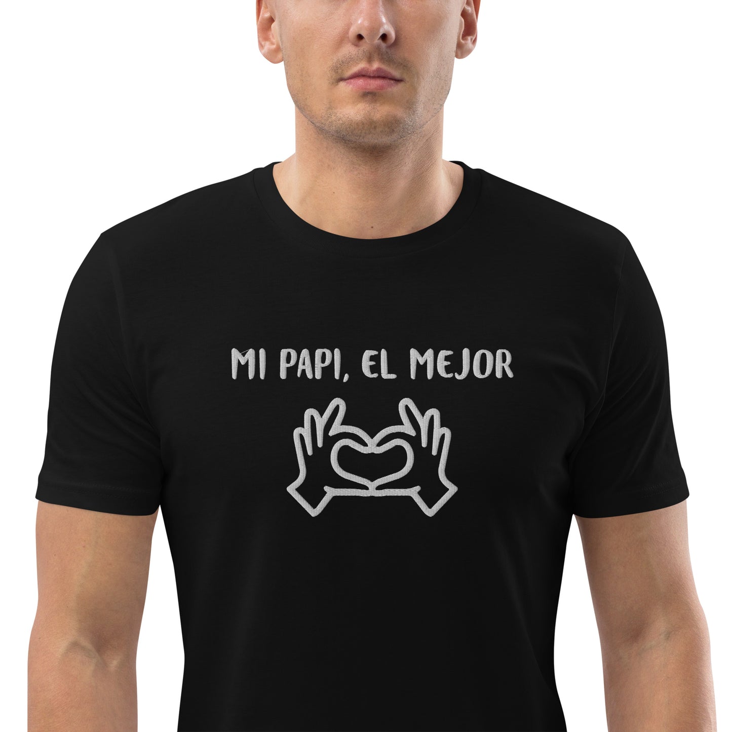 Camiseta de algodón orgánico unisex MI PAPI EL MEJOR