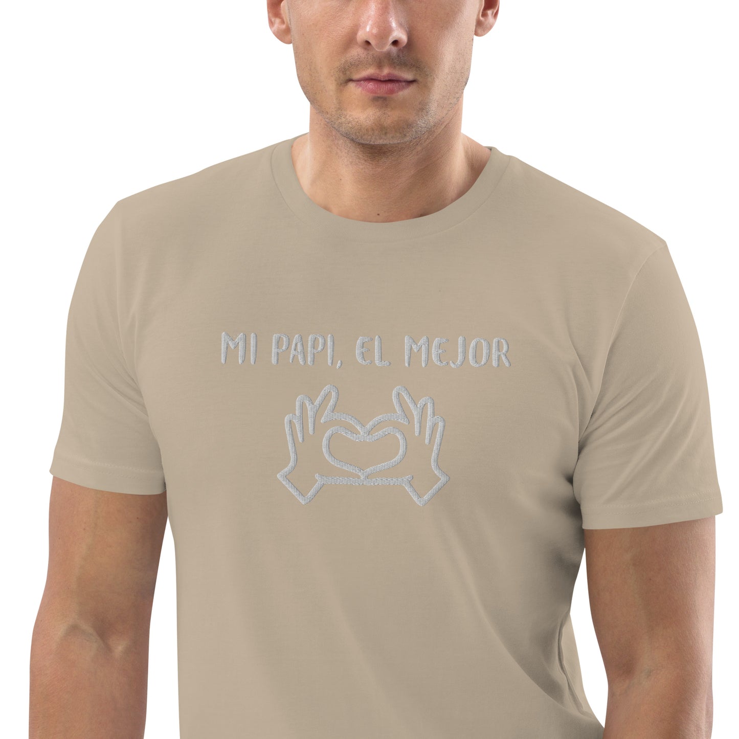 Camiseta de algodón orgánico unisex MI PAPI EL MEJOR