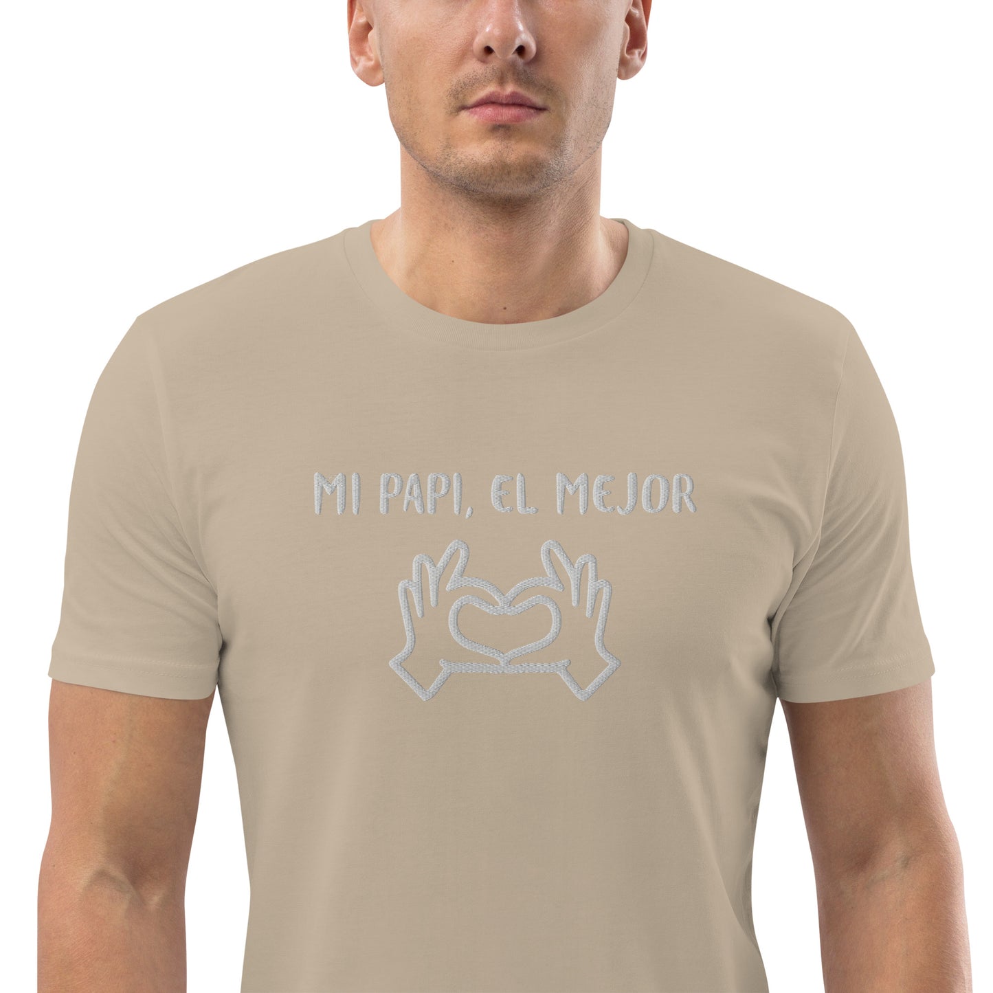 Camiseta de algodón orgánico unisex MI PAPI EL MEJOR