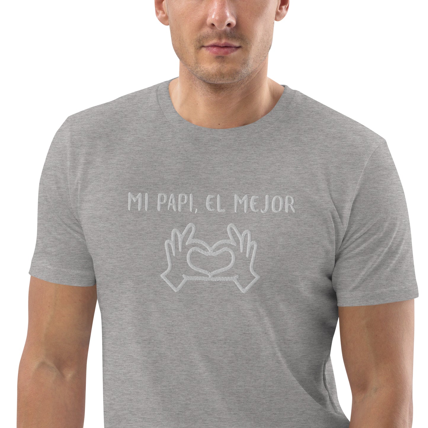 Camiseta de algodón orgánico unisex MI PAPI EL MEJOR