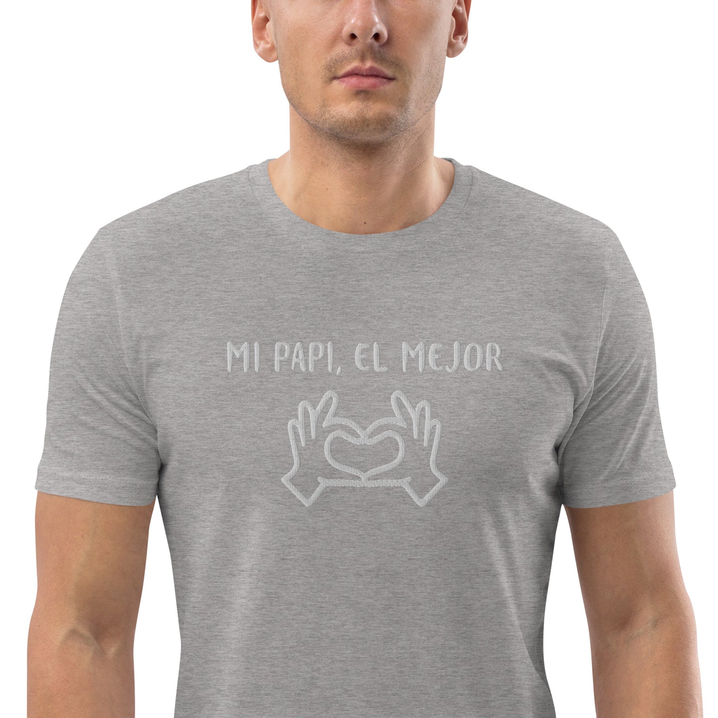 Camiseta de algodón orgánico unisex MI PAPI EL MEJOR