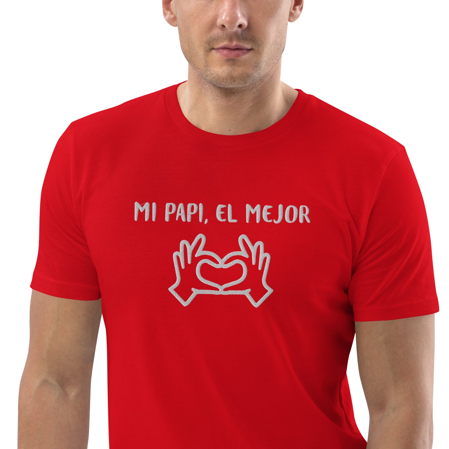 Camiseta de algodón orgánico unisex MI PAPI EL MEJOR