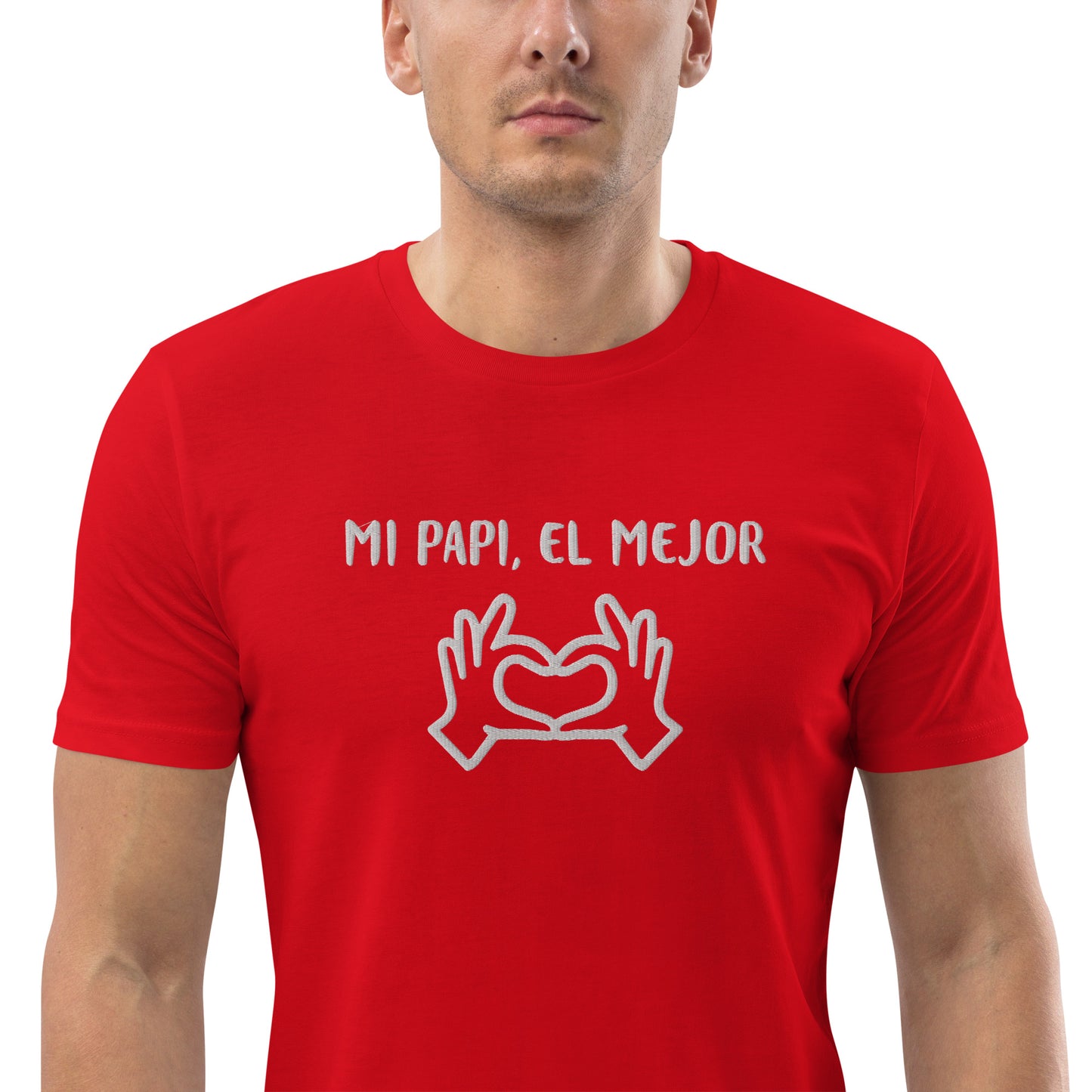 Camiseta de algodón orgánico unisex MI PAPI EL MEJOR