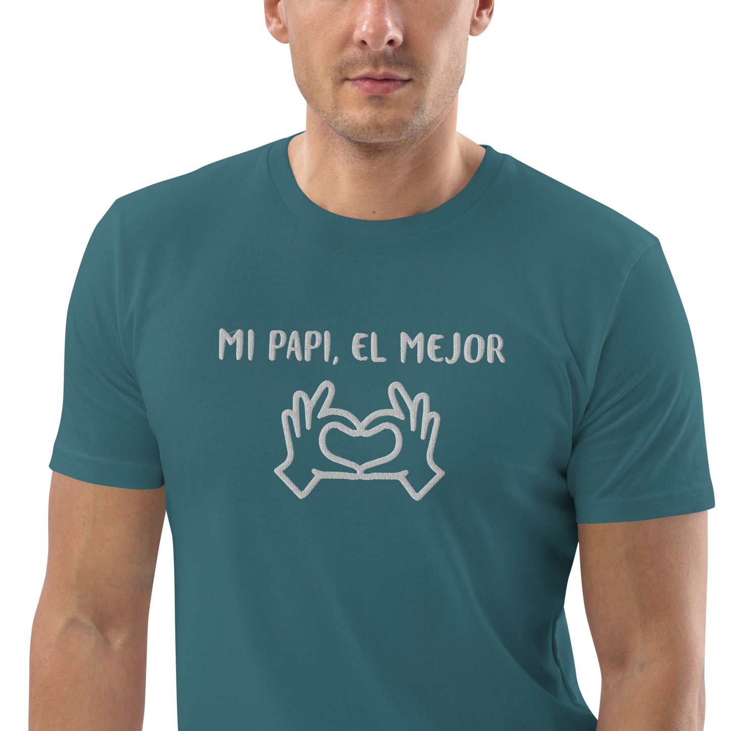 Camiseta de algodón orgánico unisex MI PAPI EL MEJOR