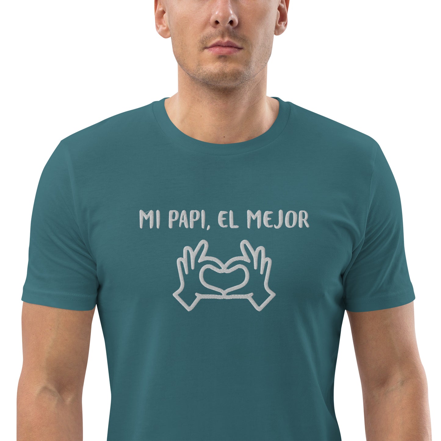 Camiseta de algodón orgánico unisex MI PAPI EL MEJOR