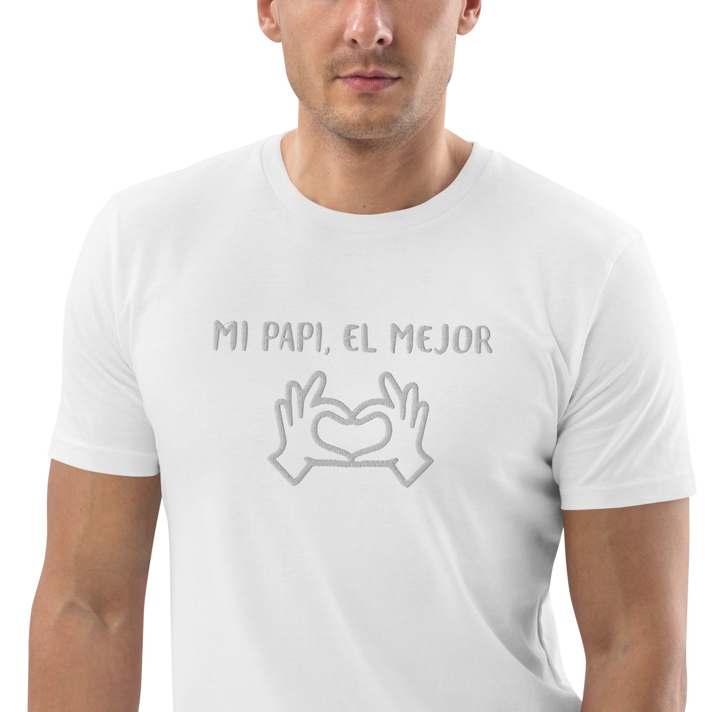 Camiseta de algodón orgánico unisex MI PAPI EL MEJOR