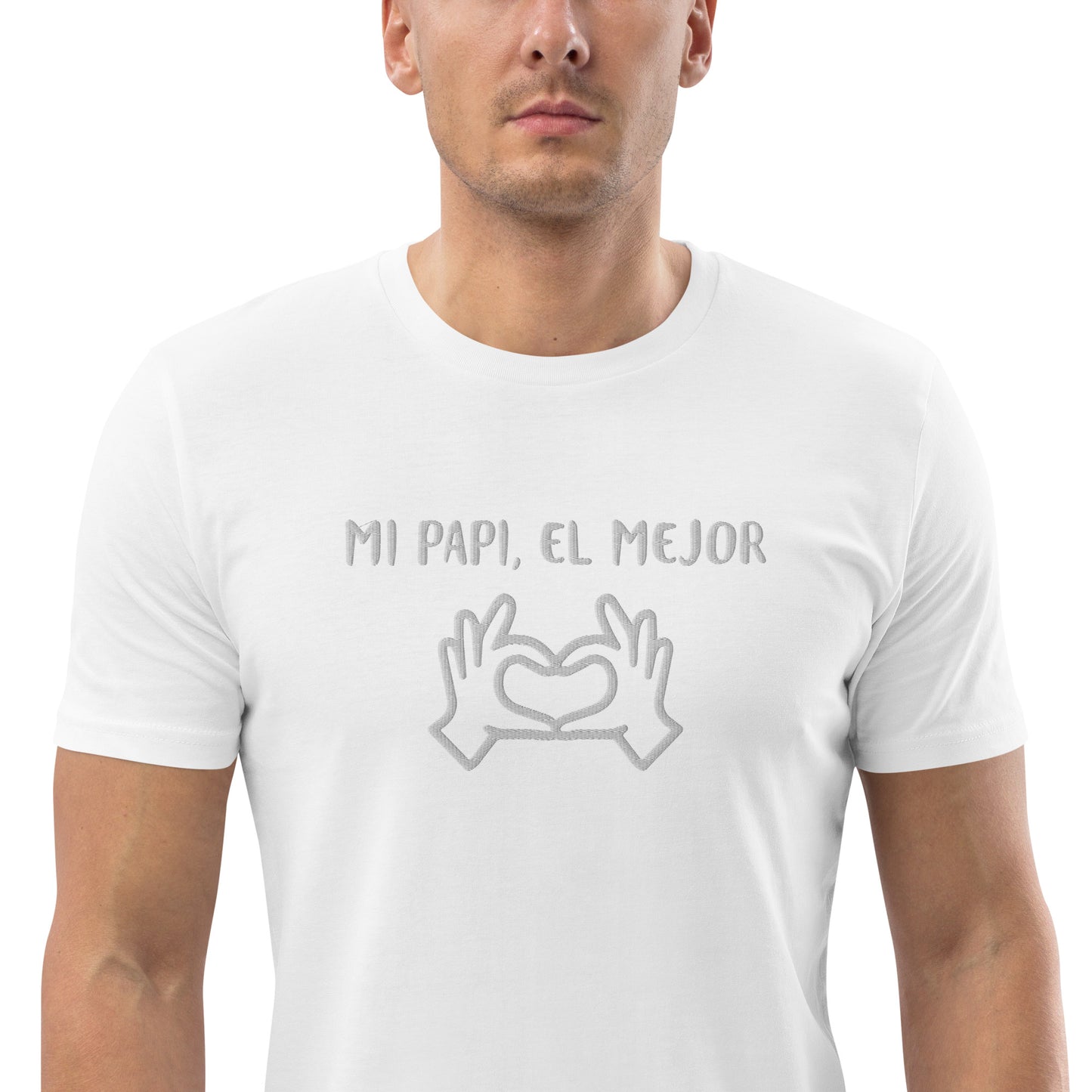 Camiseta de algodón orgánico unisex MI PAPI EL MEJOR