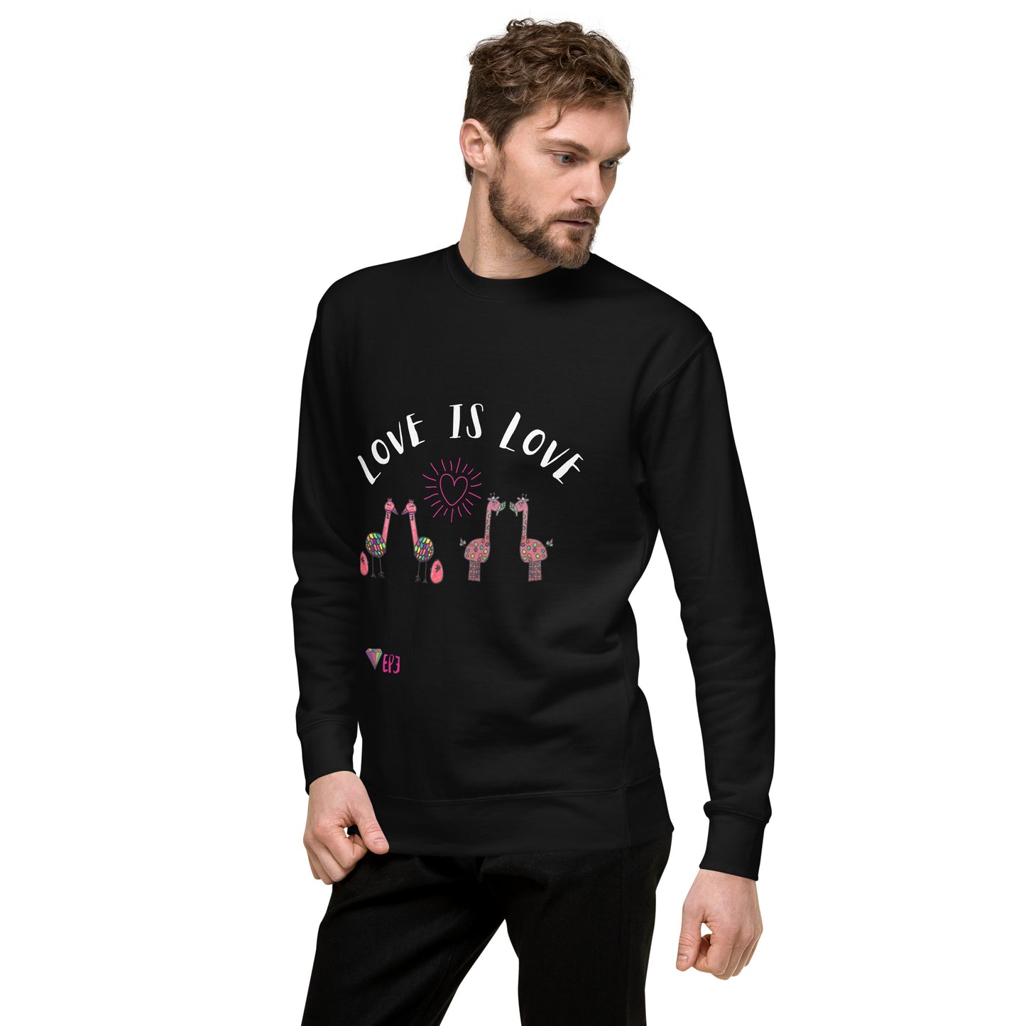 Sudadera gruesa unisex Love is Love