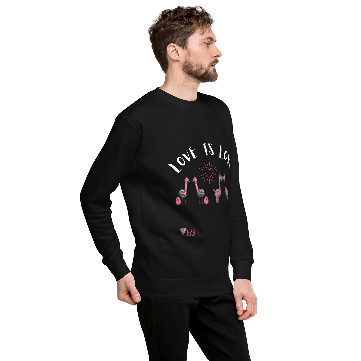 Sudadera gruesa unisex Love is Love