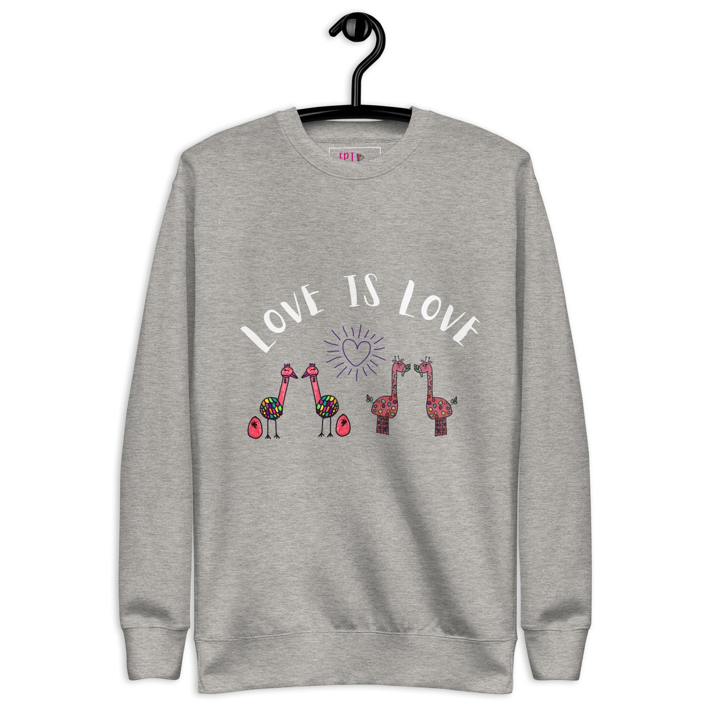 Sudadera gruesa unisex Love is Love