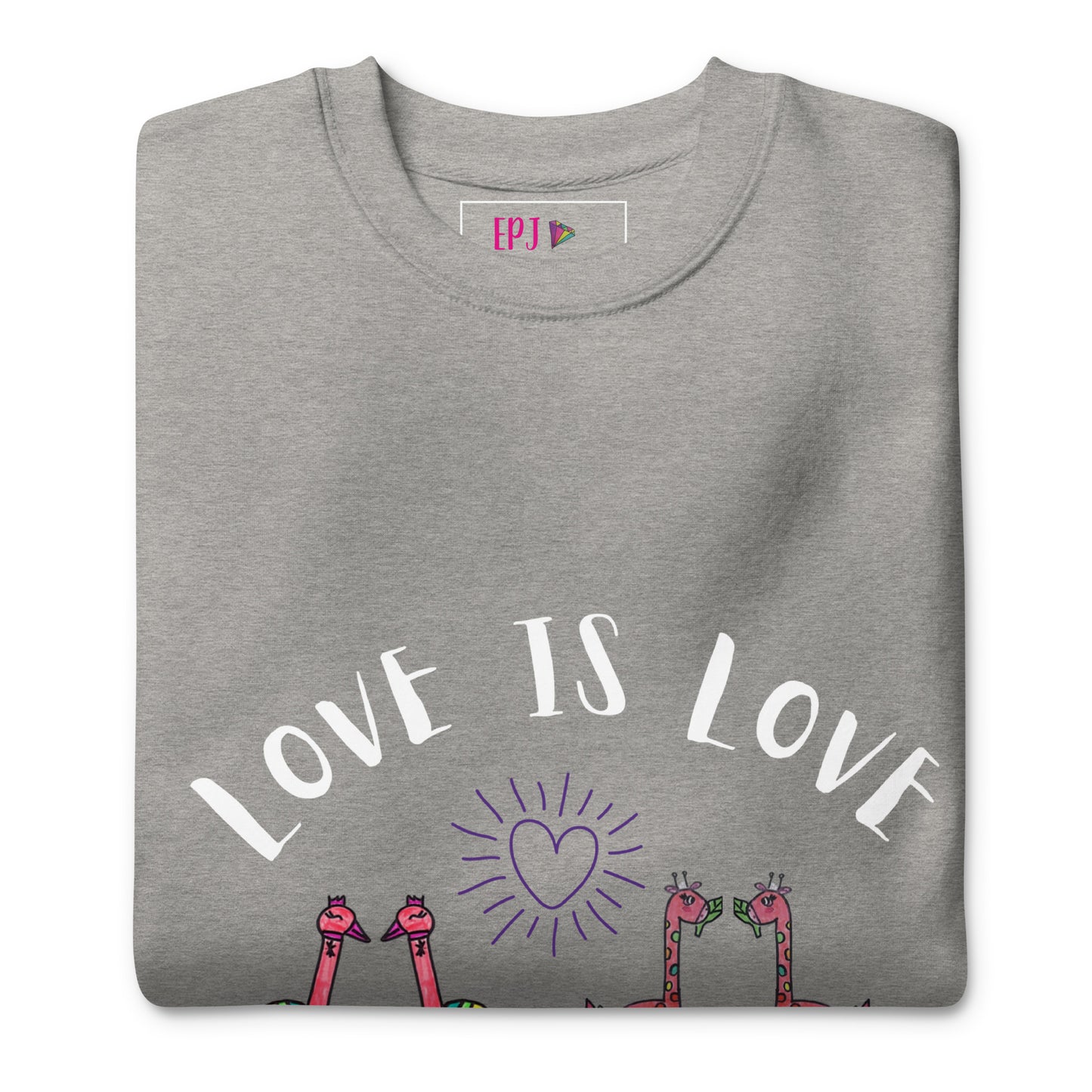 Sudadera gruesa unisex Love is Love