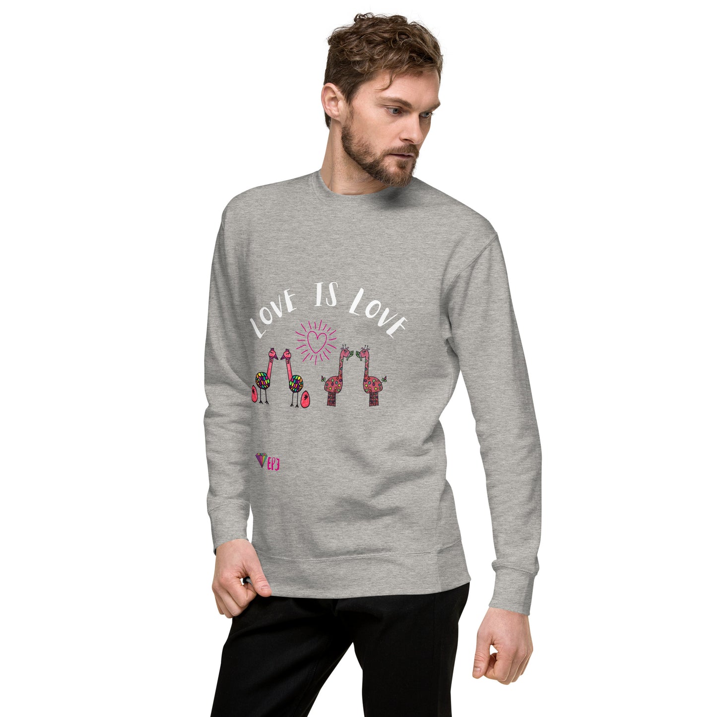 Sudadera gruesa unisex Love is Love