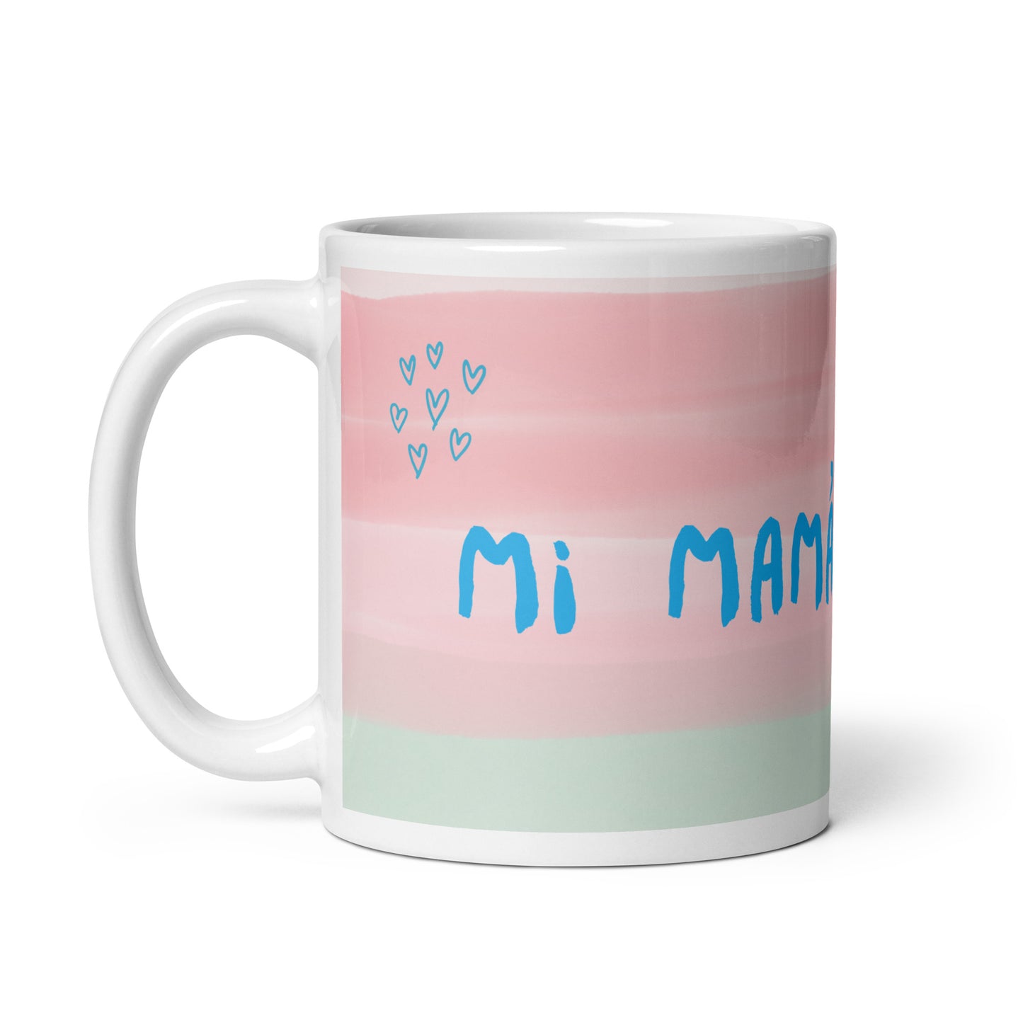 Taza blanca brillante MI MAMÁ ES ÚNICA