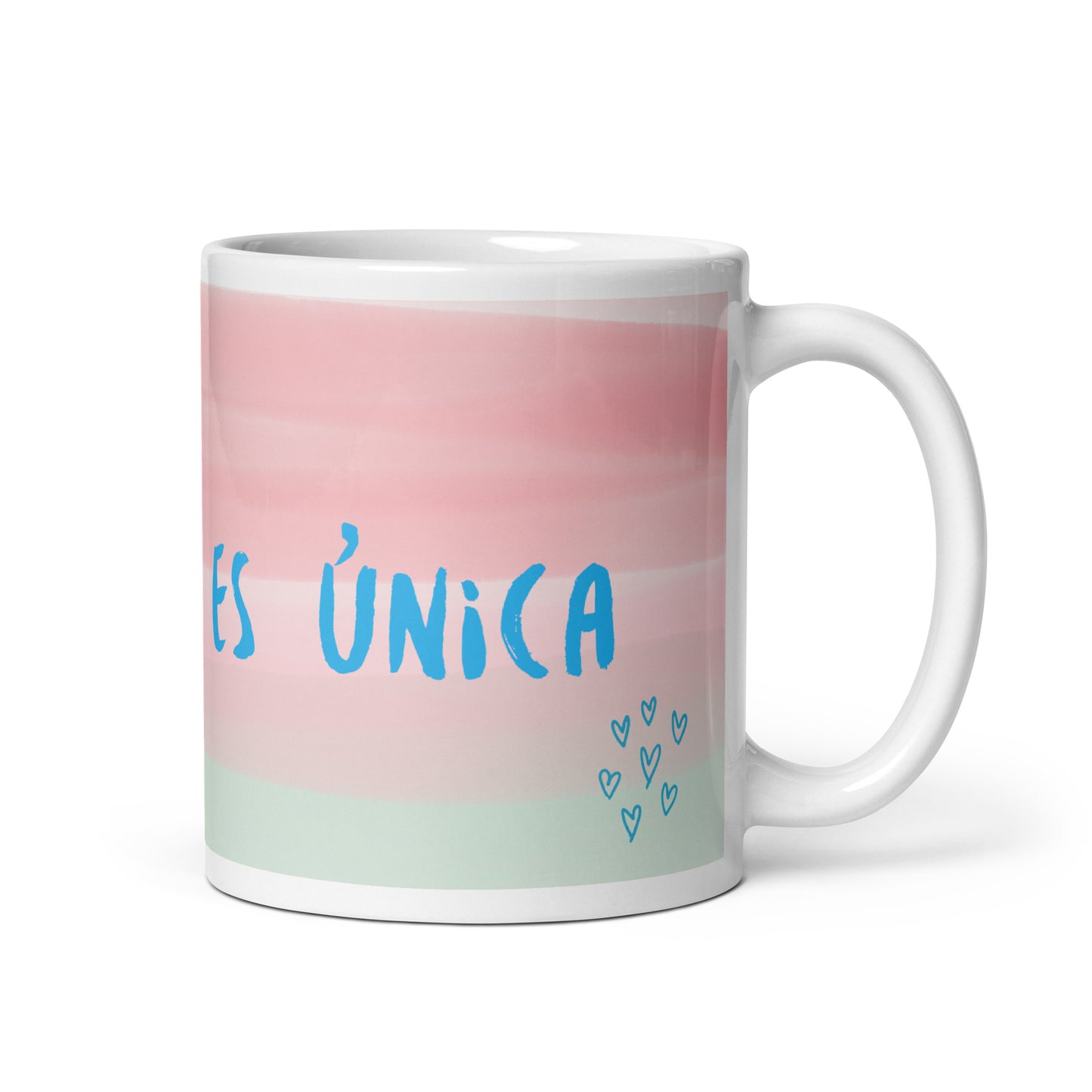 Taza blanca brillante MI MAMÁ ES ÚNICA